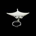 White Manta Ray Towel Animal Keychain Cruise Souvenir Ocean Theme Beach Accessory Sea Decoration