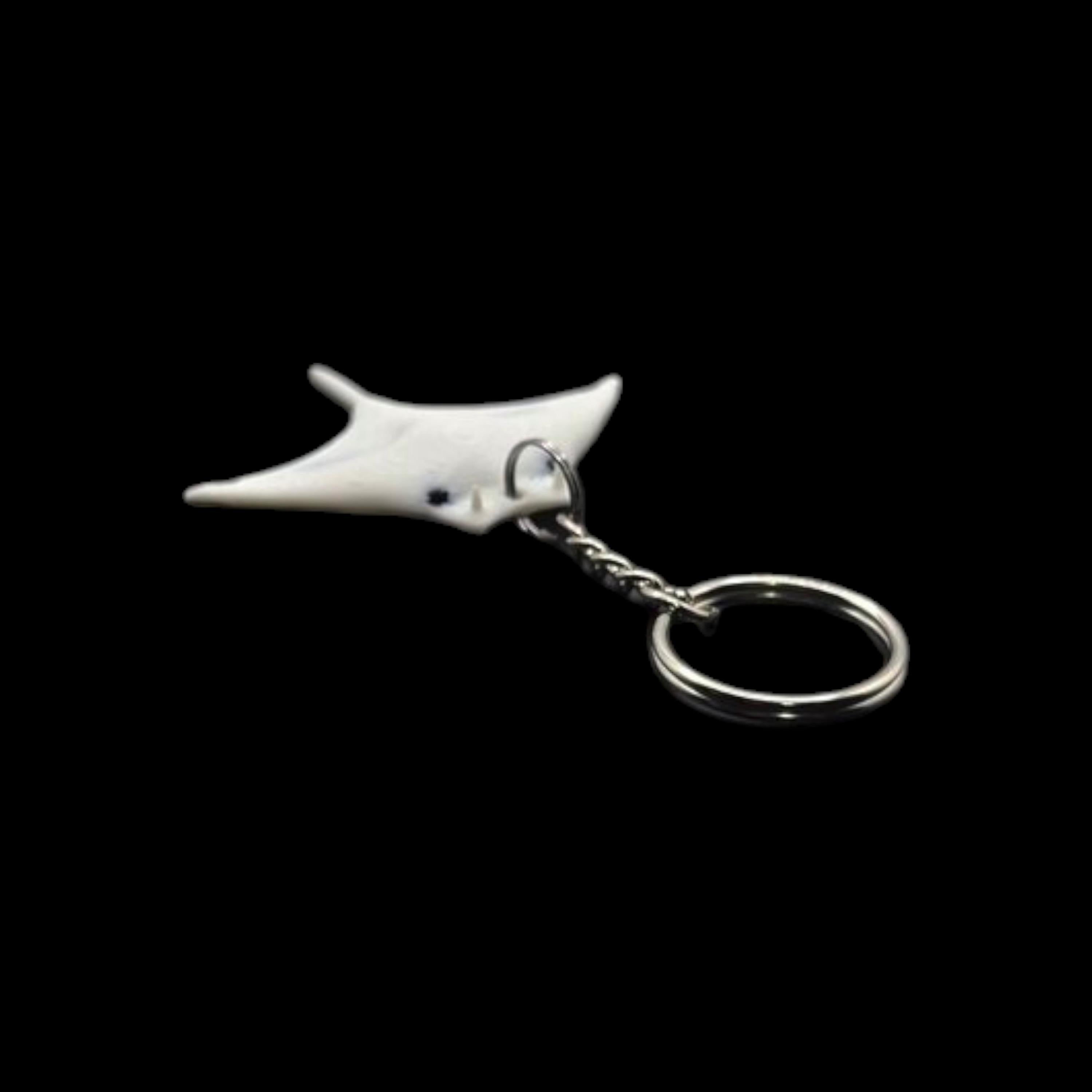 White Manta Ray Towel Animal Keychain Cruise Souvenir Ocean Theme Beach Accessory Sea Decoration