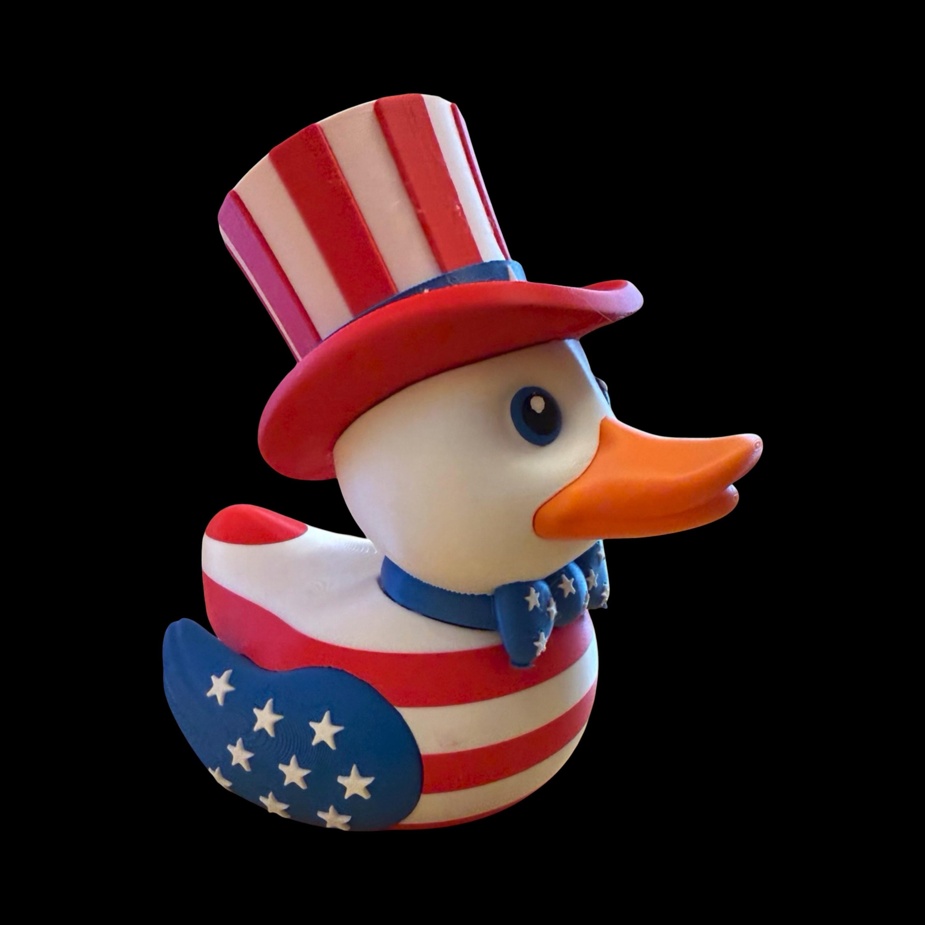 Patriotic Duck Uncle Sam Ducking America Display USA Decoration Adorable 4th July Decor
