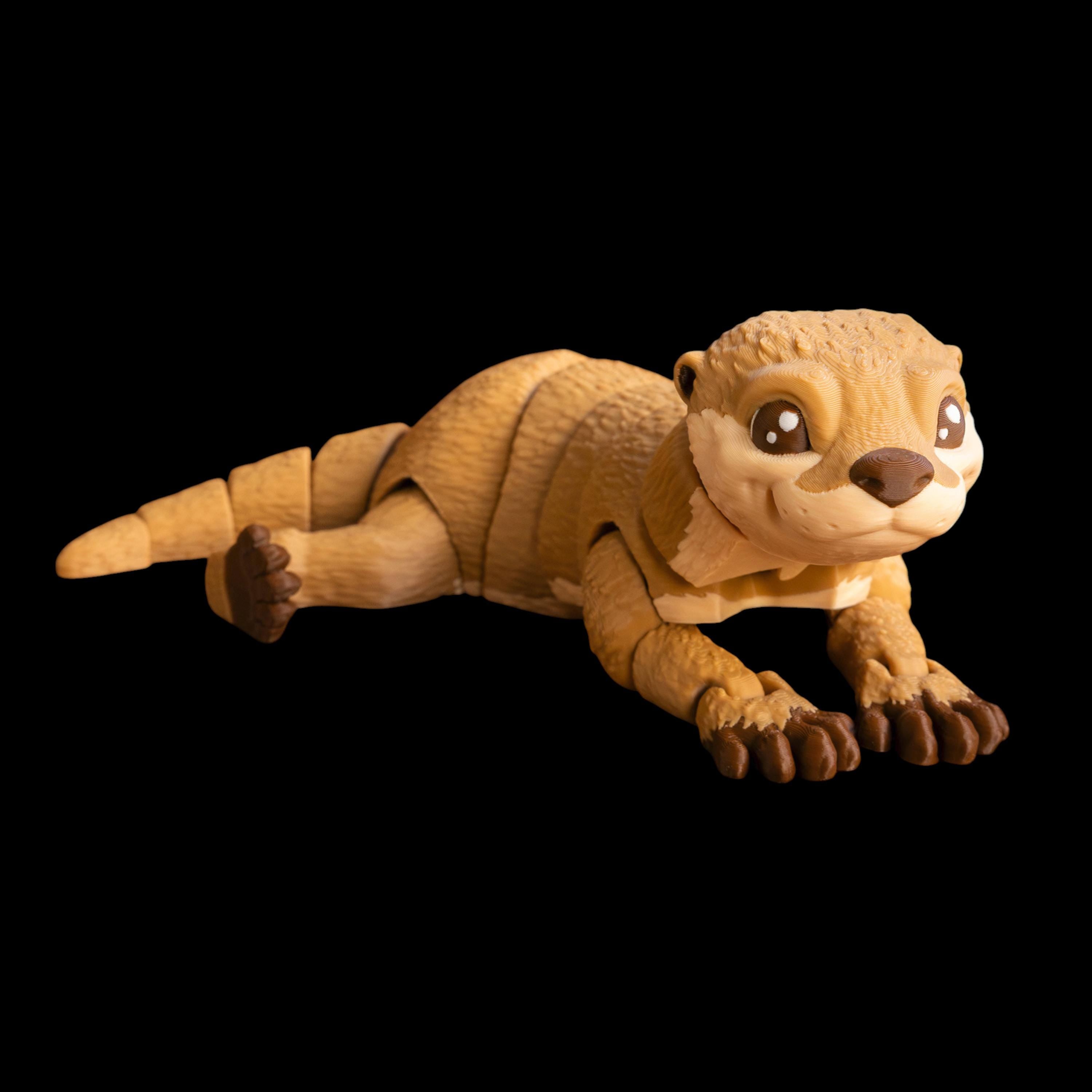 River Otter Figurine Desk Decoration Animal Toy Articulated Model 3d Printed Wildlife Small Statue Movable Figure Flexible Sensory Toy
