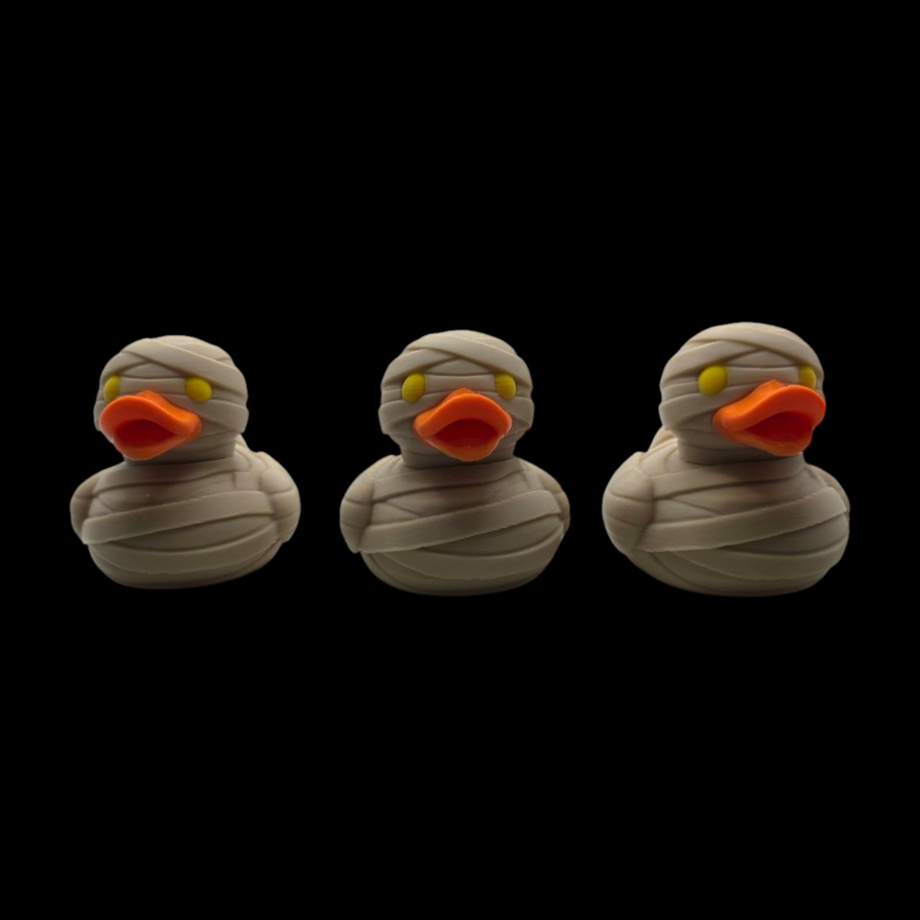 Halloween Mummy Duck Figurine Spooky Desk Accessory Novelty Bandage Wrapped Egyptian