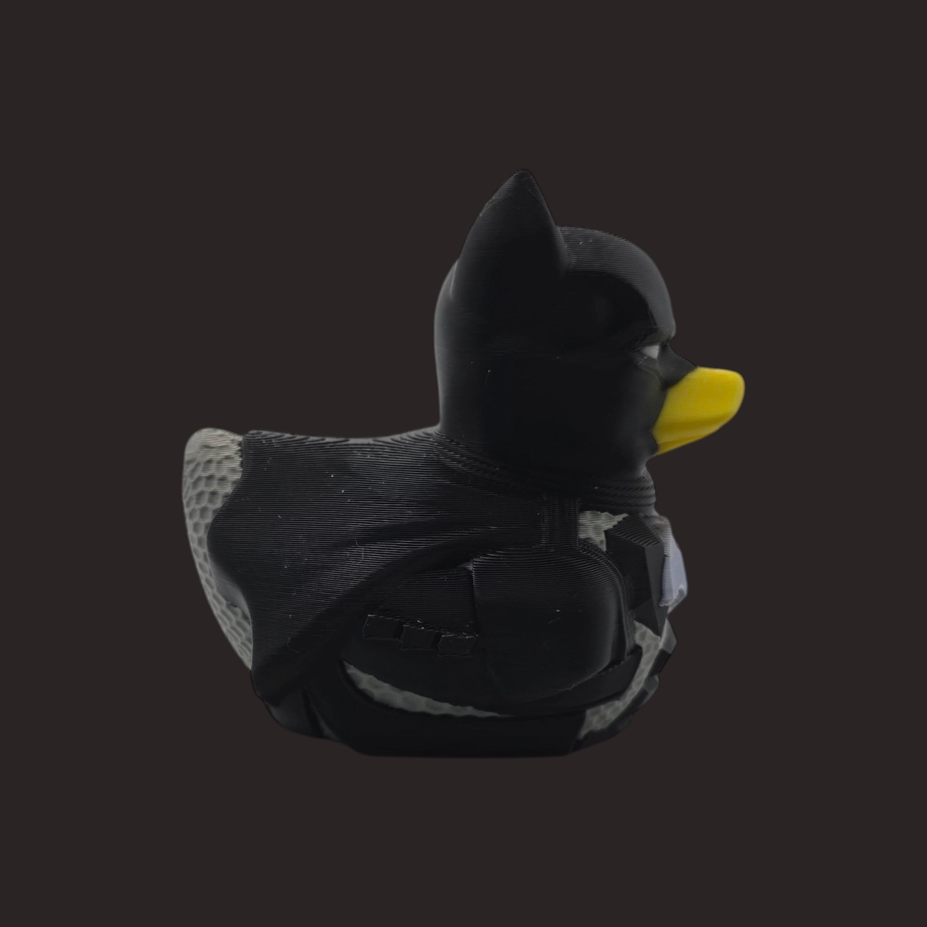 Batman Inspired Duck Figure Desk Decoration Comic Character Collectible Black Toy Gift Geek Ornament Display