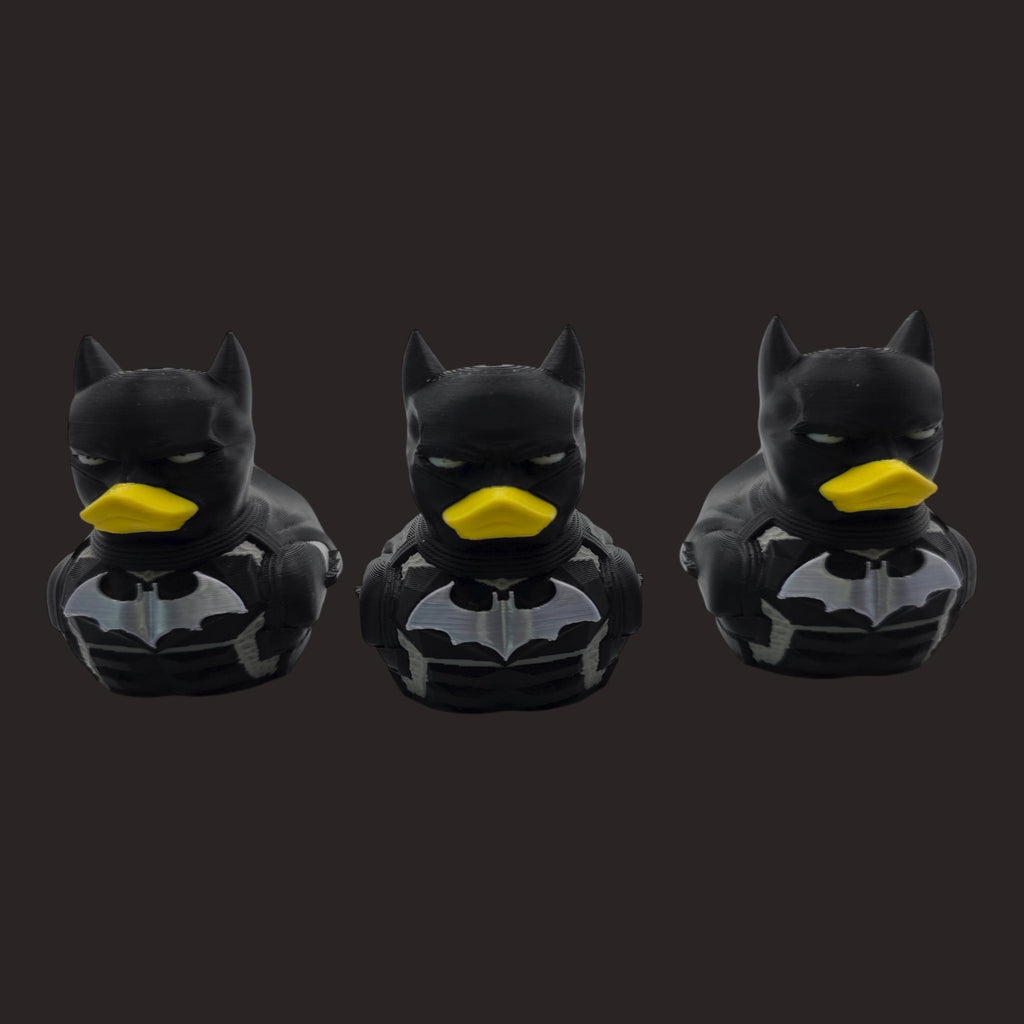 Batman Inspired Duck Figure Desk Decoration Comic Character Collectible Black Toy Gift Geek Ornament Display