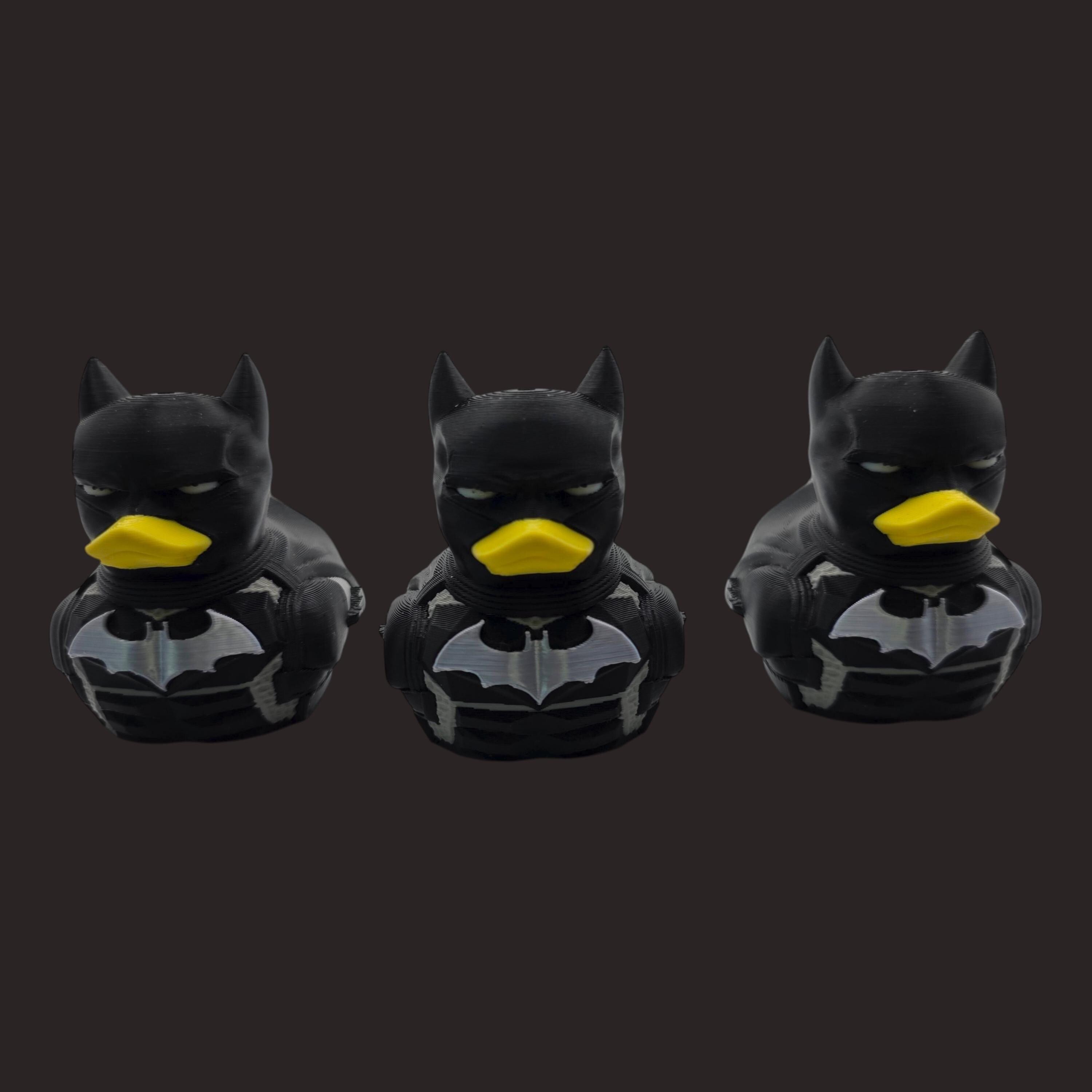 Batman Inspired Duck Figure Desk Decoration Comic Character Collectible Black Toy Gift Geek Ornament Display