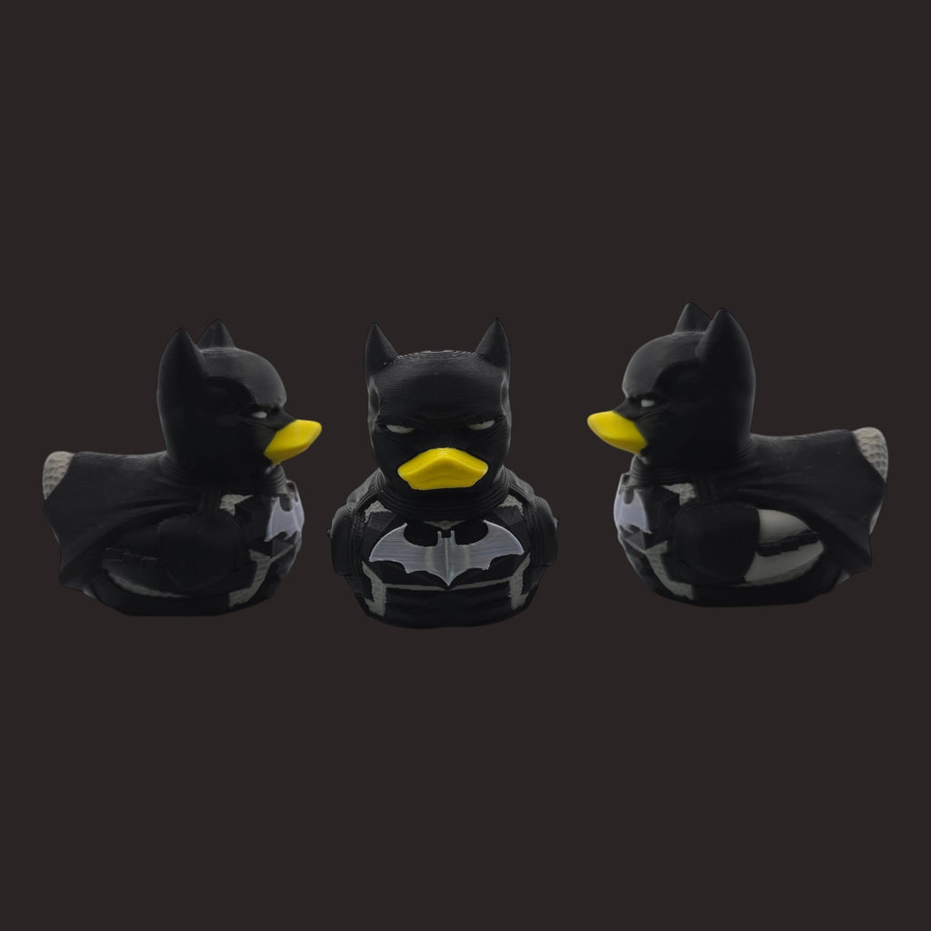 Batman Inspired Duck Figure Desk Decoration Comic Character Collectible Black Toy Gift Geek Ornament Display