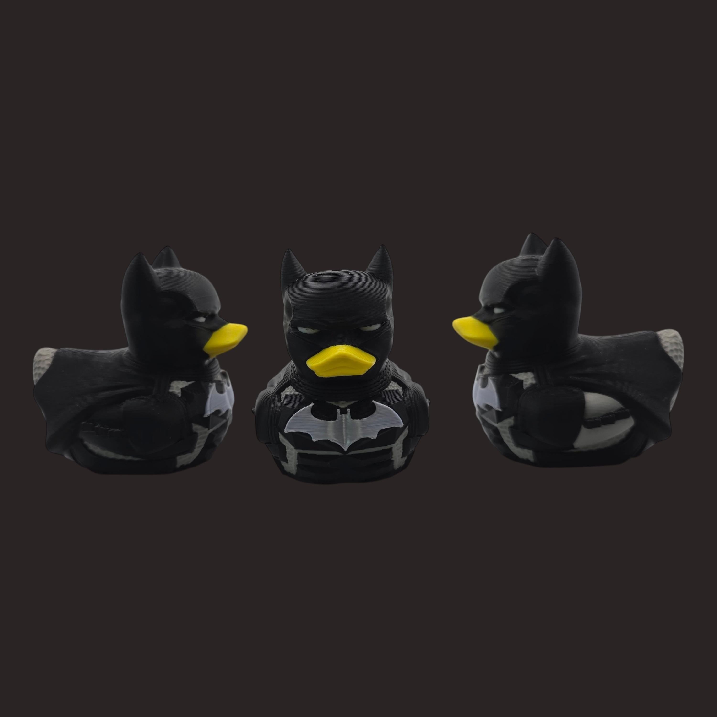 Batman Inspired Duck Figure Desk Decoration Comic Character Collectible Black Toy Gift Geek Ornament Display