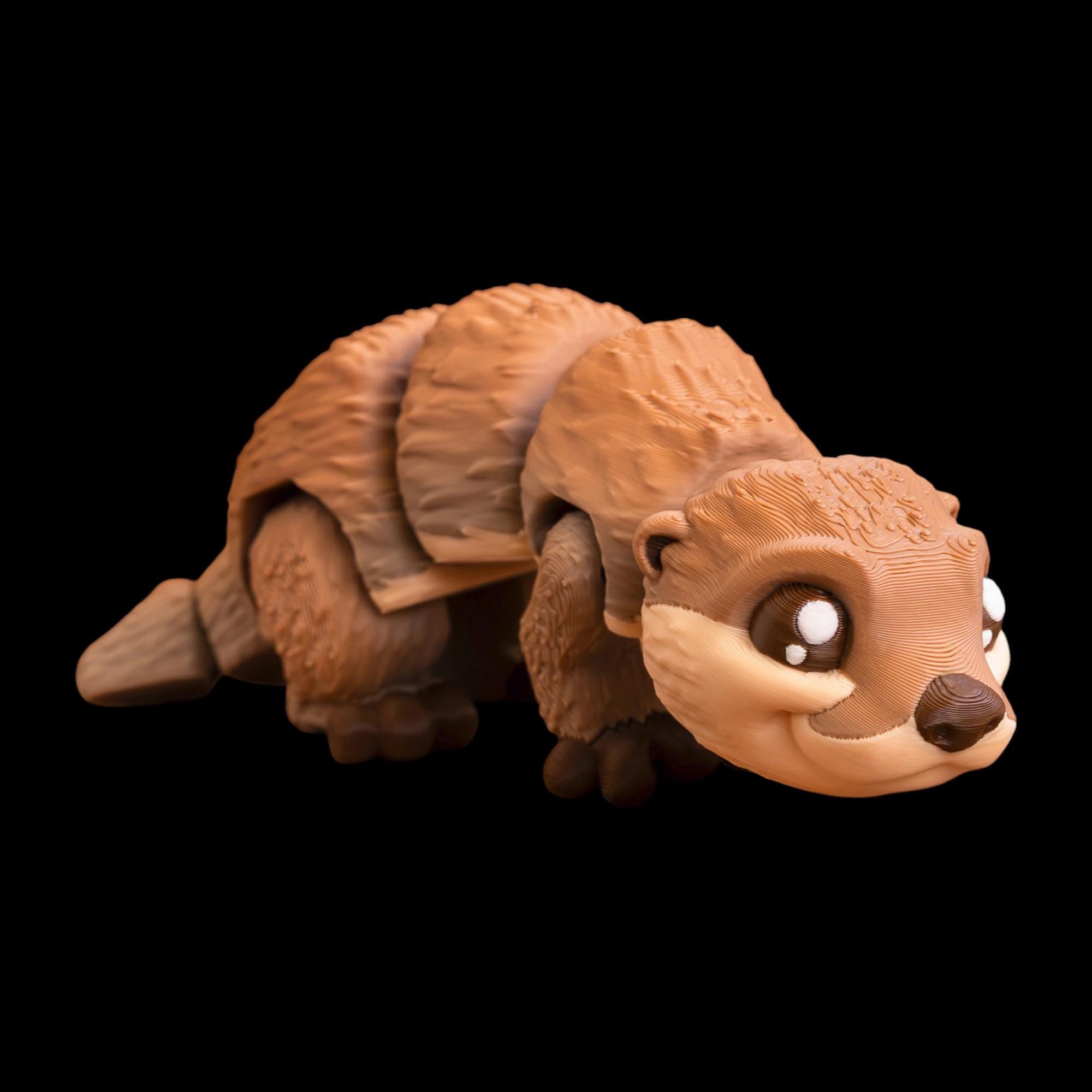 Mini River Otter Figurine Desk Decoration Animal Toy Articulated Model 3d Printed Pla Wildlife Small Statue Movable Figure Flexible Sensory