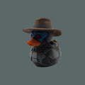 Bounty Hunter Duck Character Star Wars Collectible Figure Blue Face Design Red Eyes Detail Premium Quality Miniature Sci Fi Fan Gift Perfect Desk Display Decorative Piece Unique Geek Present 3D Printed Figurine Brown Hat Gray Armor Bodysuit