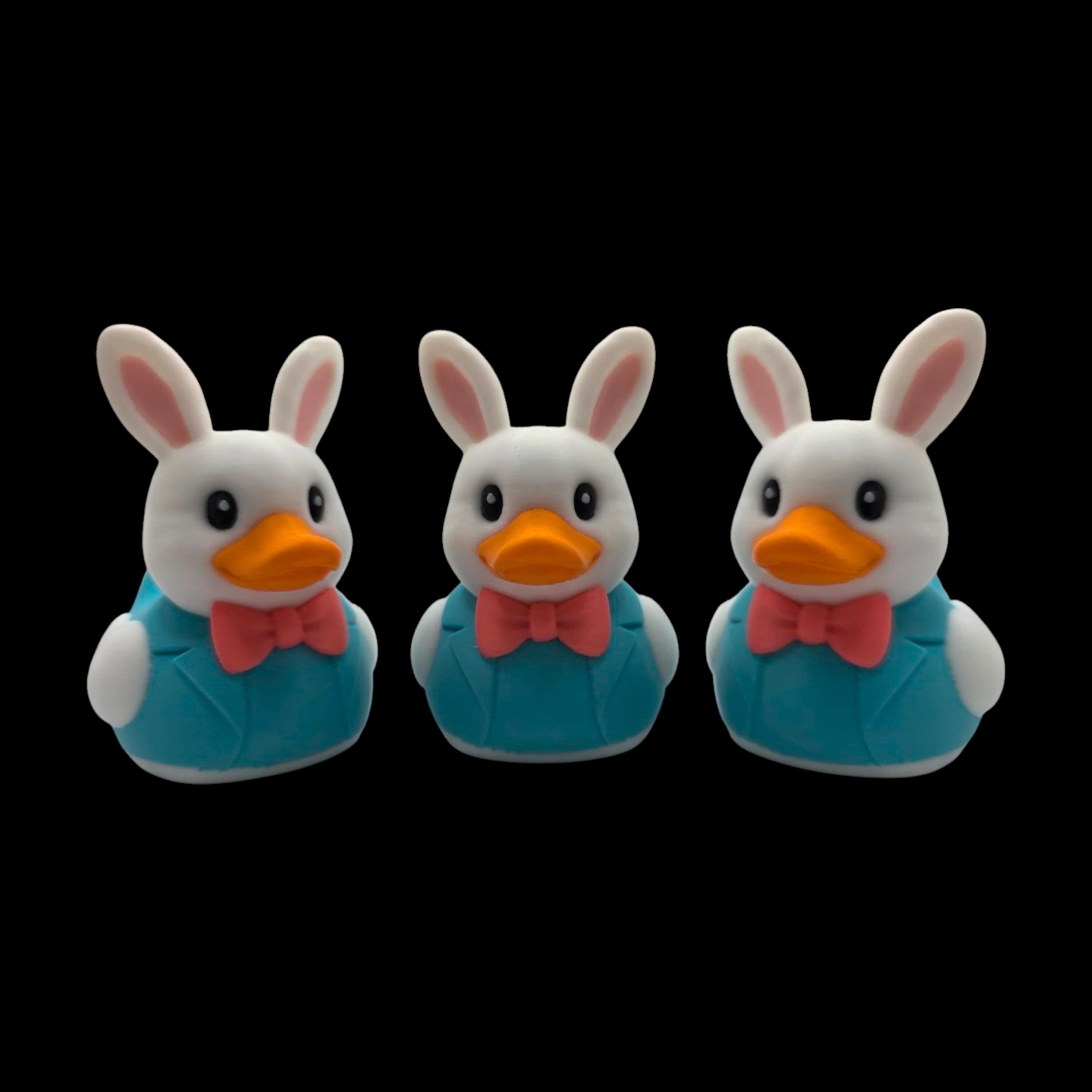 Easter Bunny Duck Dashboard Decoration Desk Accessory Car Figurine Teal Character Whimsical