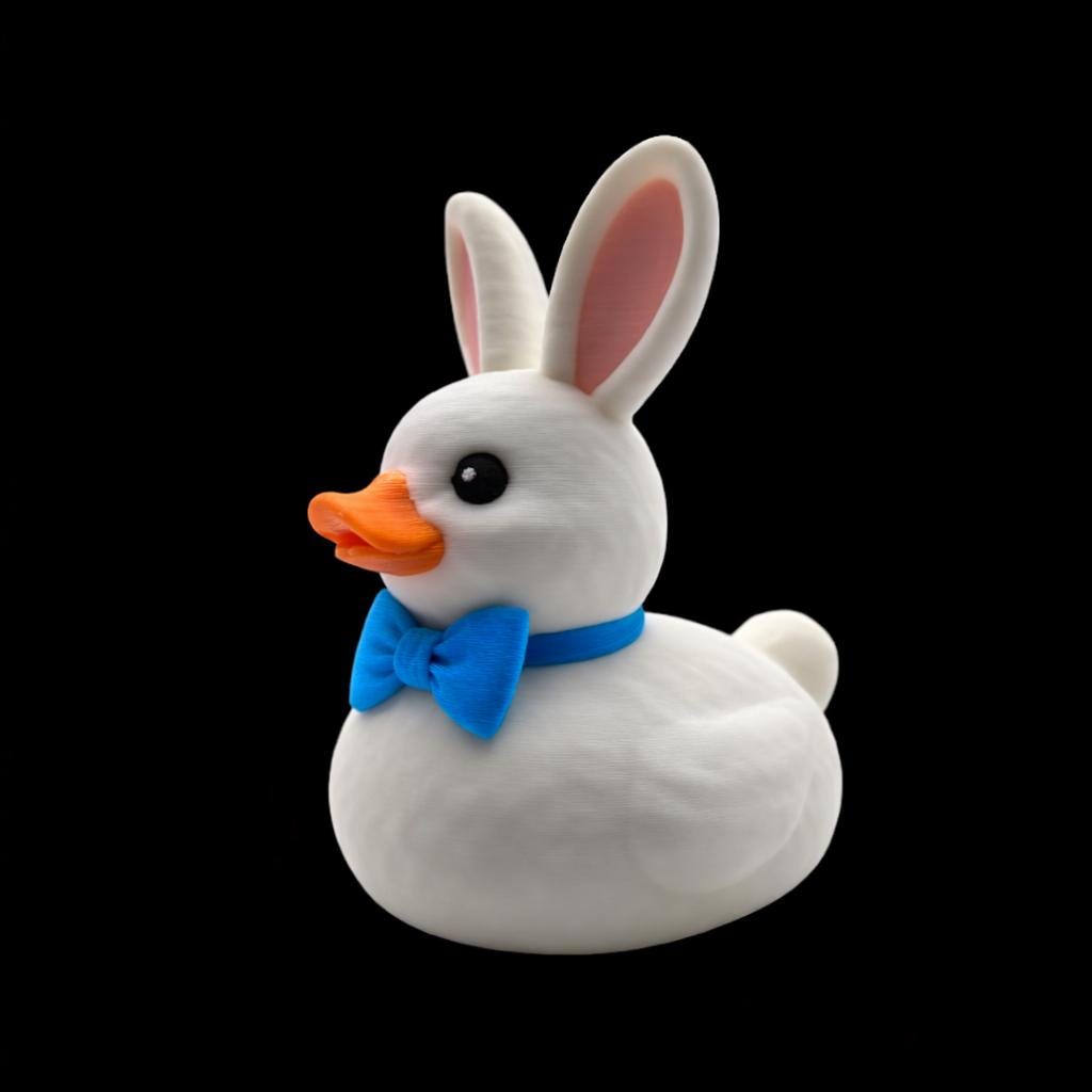 Easter Bunny Duck 2 Color to Choose Desk Accessory Car Figurine White Character Whimsical
