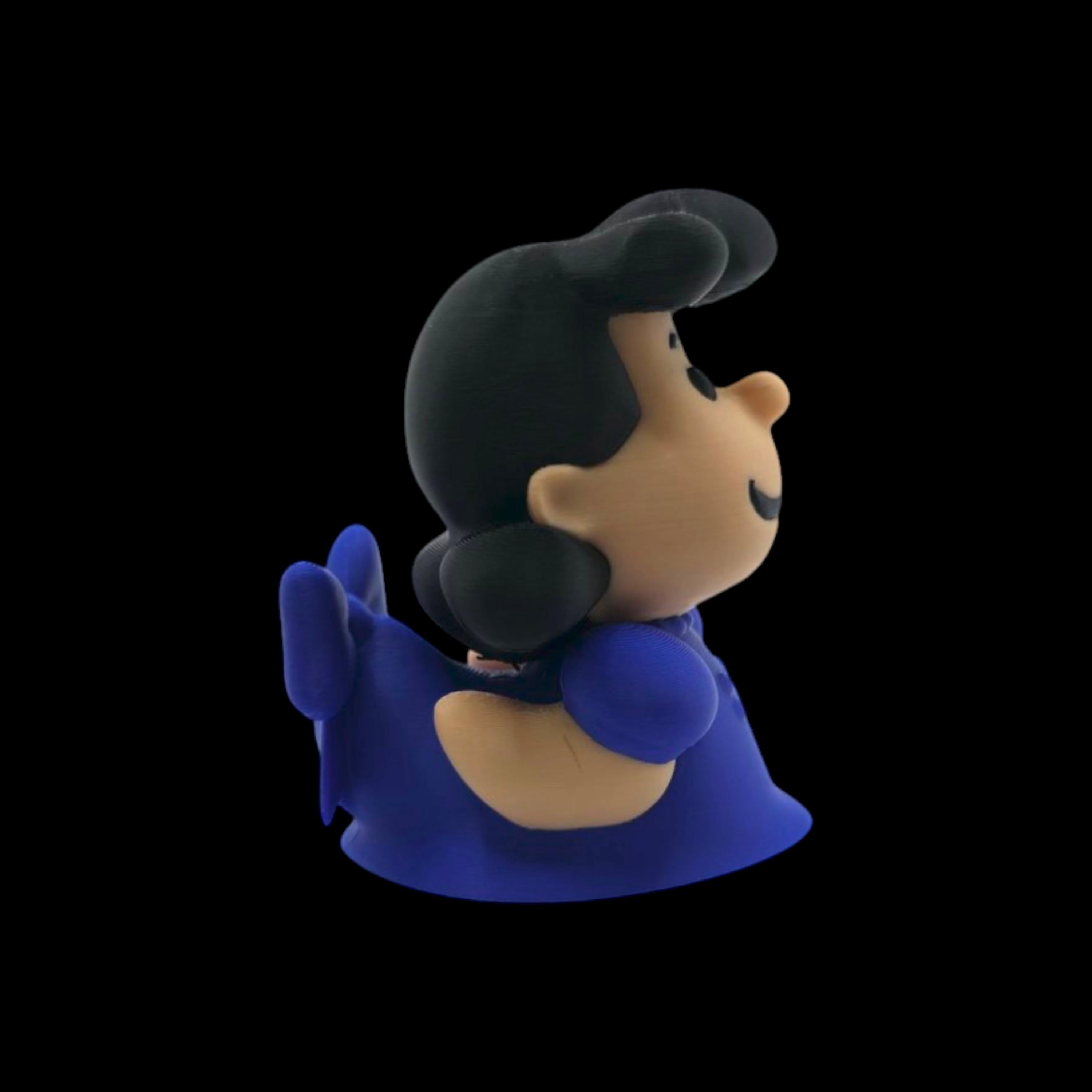 Peanuts Lucy Inspired Duck Cartoon Character Figure Display Desk Decoration Shelf Accessory Mini Jeep Ducking
