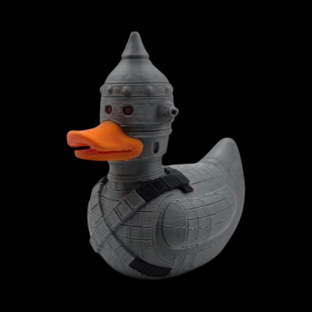 IG-11 Duck Bounty Hunter Inspired Star Wars Character Statue Gray Metallic Robot Decoration Desktop Decor