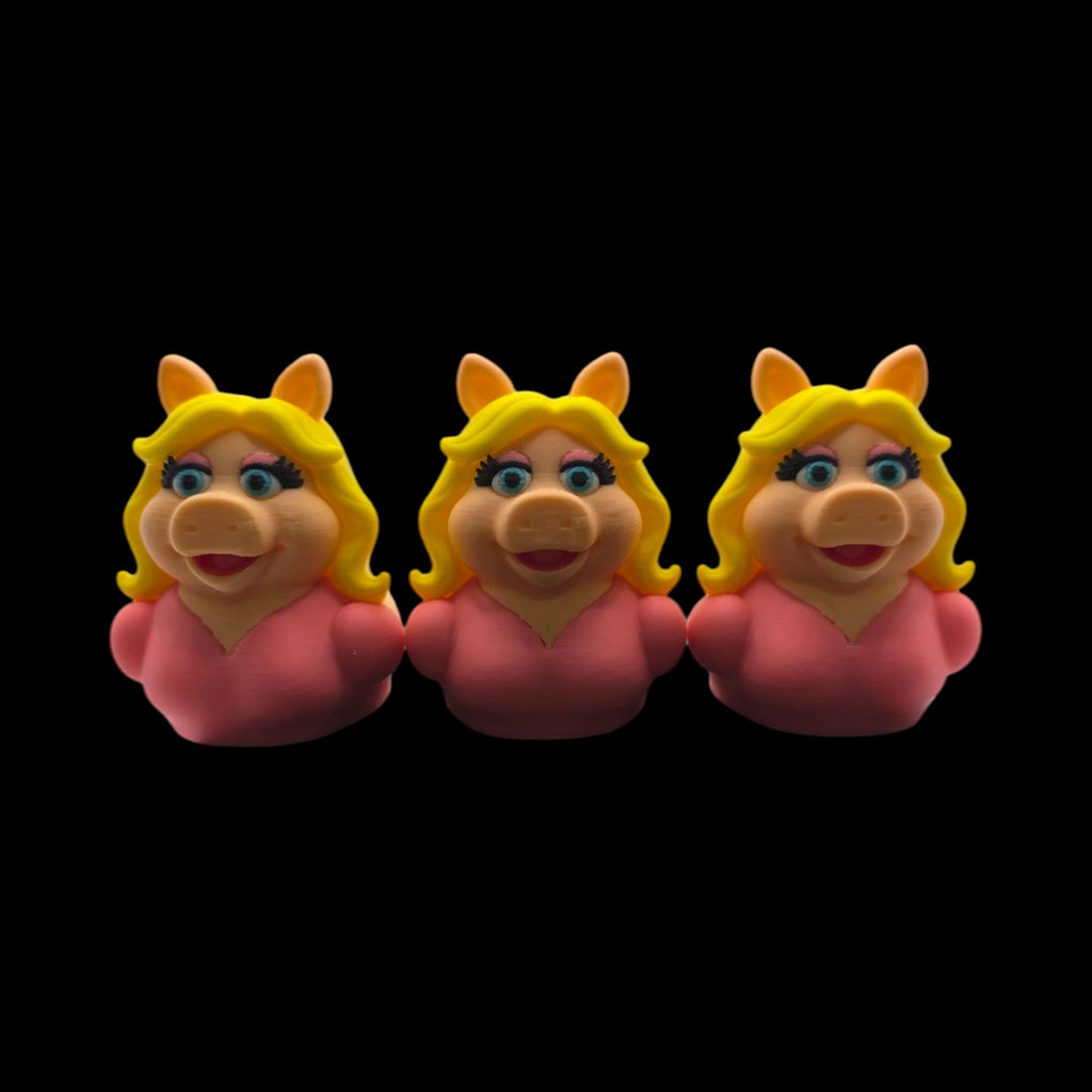 Inspired Miss Piggy Duck Muppet's 3d Printed Duck Figurine Collectible Character Statue