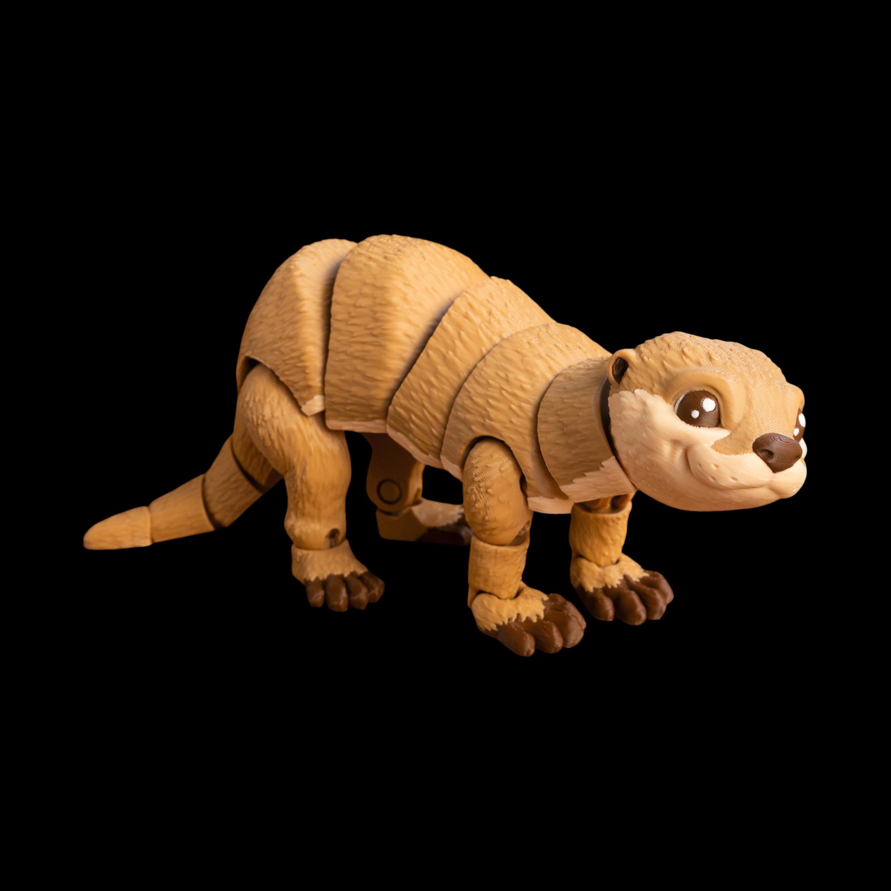 River Otter Figurine Desk Decoration Animal Toy Articulated Model 3d Printed Wildlife Small Statue Movable Figure Flexible Sensory Toy