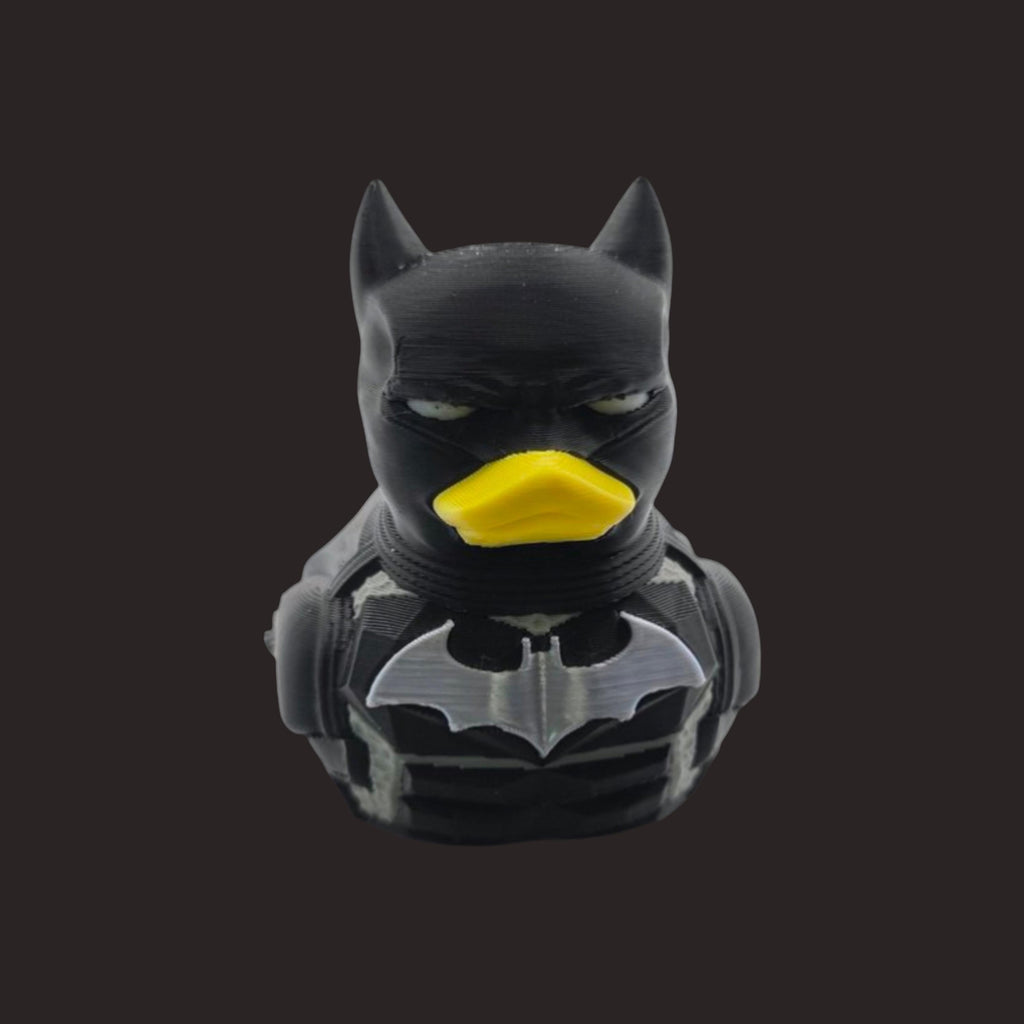 Batman Inspired Duck Figure Desk Decoration Comic Character Collectible Black Toy Gift Geek Ornament Display