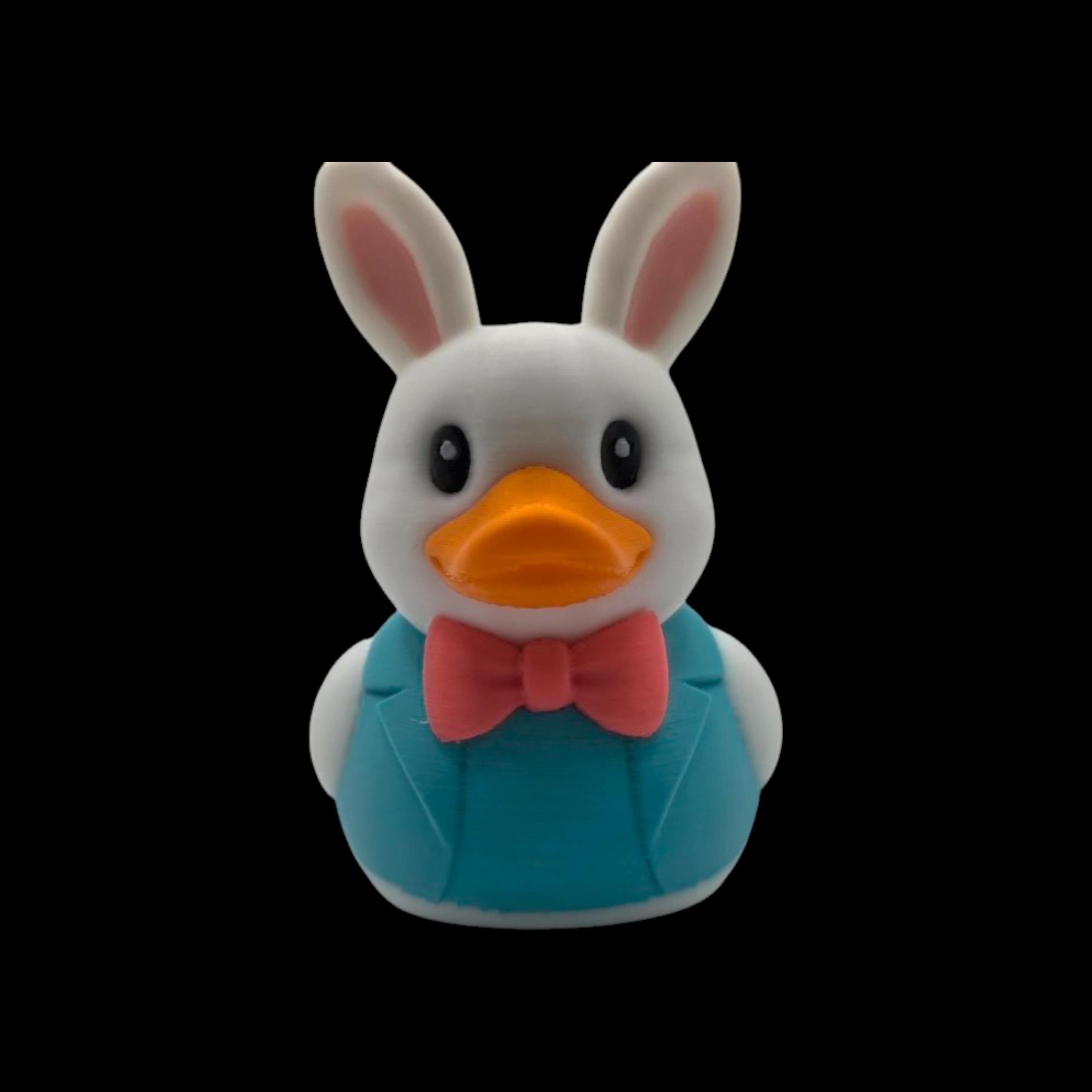 Easter Bunny Duck Dashboard Decoration Desk Accessory Car Figurine Teal Character Whimsical