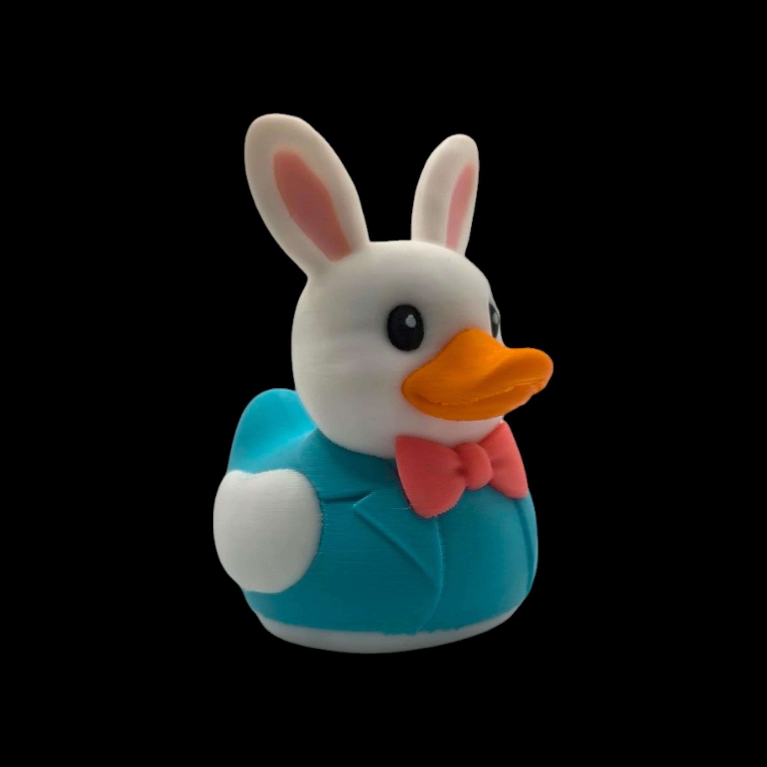 Easter Bunny Duck Dashboard Decoration Desk Accessory Car Figurine Teal Character Whimsical