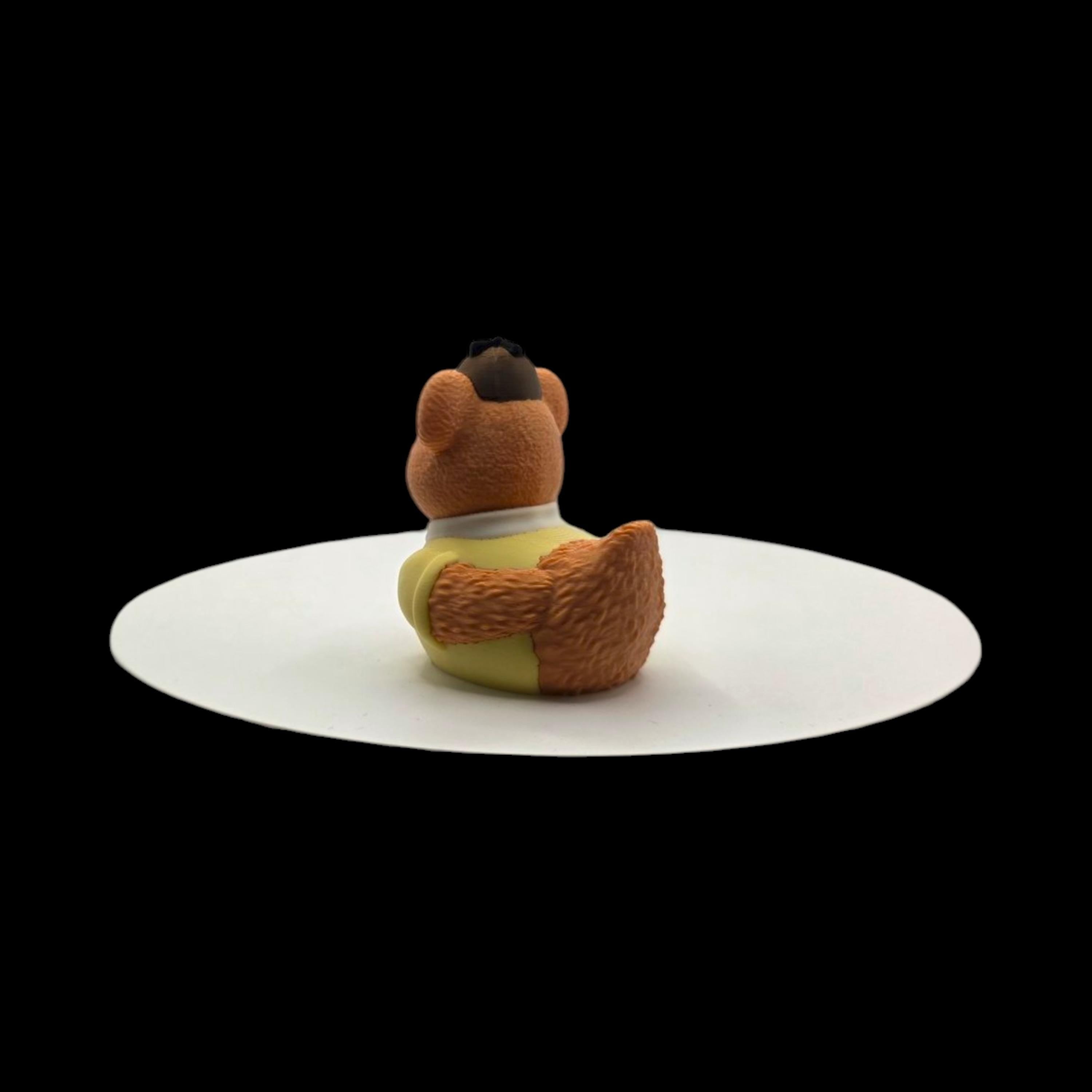 Fozzie Bear Duck Figurine Collectible Cartoon Character Display Decoration Desk Accessory Miniature Statue Novelty Gift Muppet Mashup Comedy
