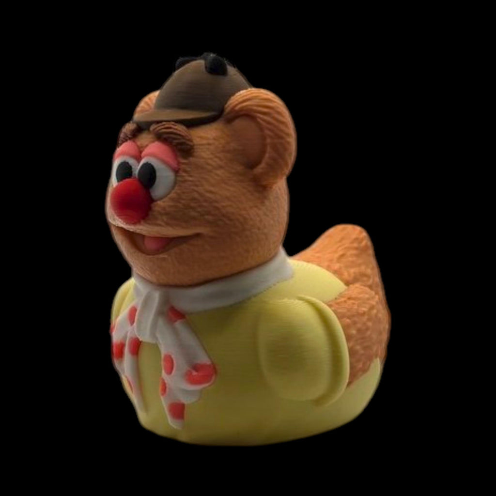Fozzie Bear Duck Figurine Collectible Cartoon Character Display Decoration Desk Accessory Miniature Statue Novelty Gift Muppet Mashup Comedy