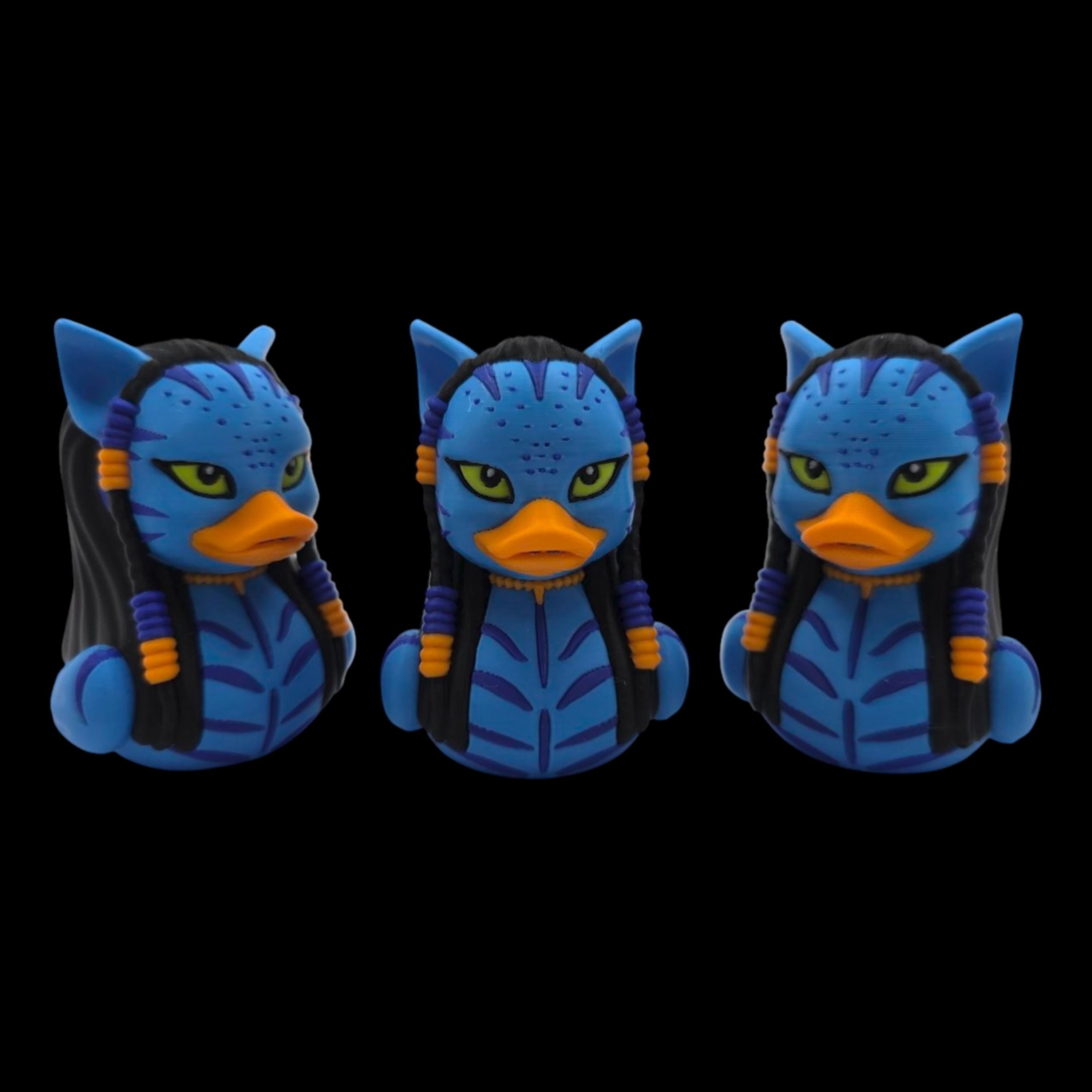 Avatar Duck Inspired Figurine Blue Warrior Collectible Desk Display Fantasy Creature Decoration Sci Fi Movie