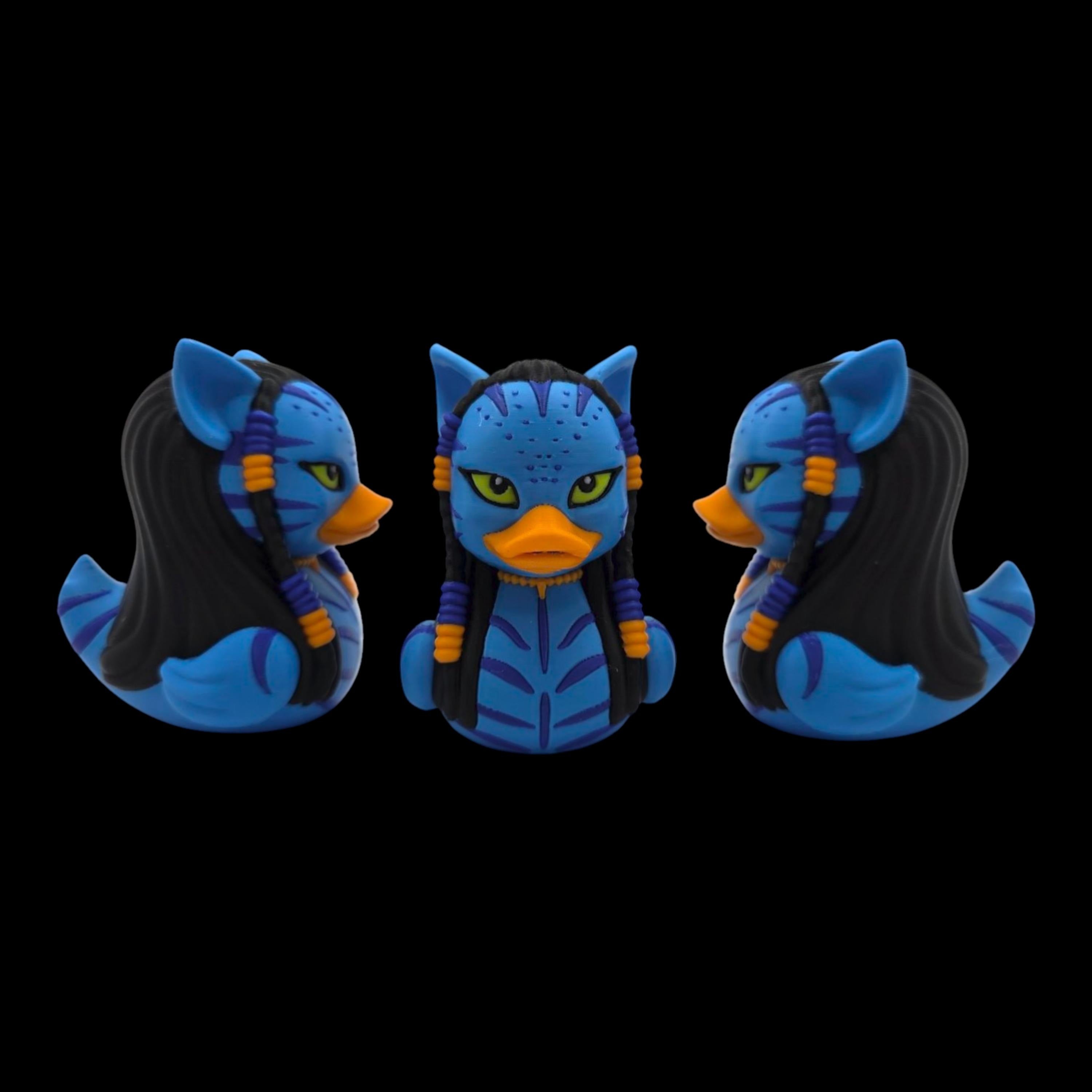 Avatar Duck Inspired Figurine Blue Warrior Collectible Desk Display Fantasy Creature Decoration Sci Fi Movie