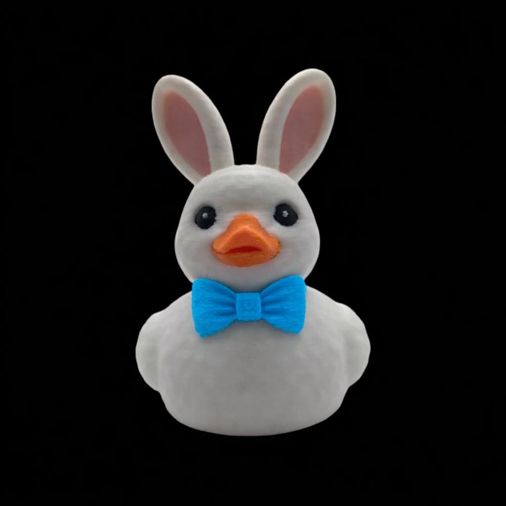 Easter Bunny Duck 2 Color to Choose Desk Accessory Car Figurine White Character Whimsical