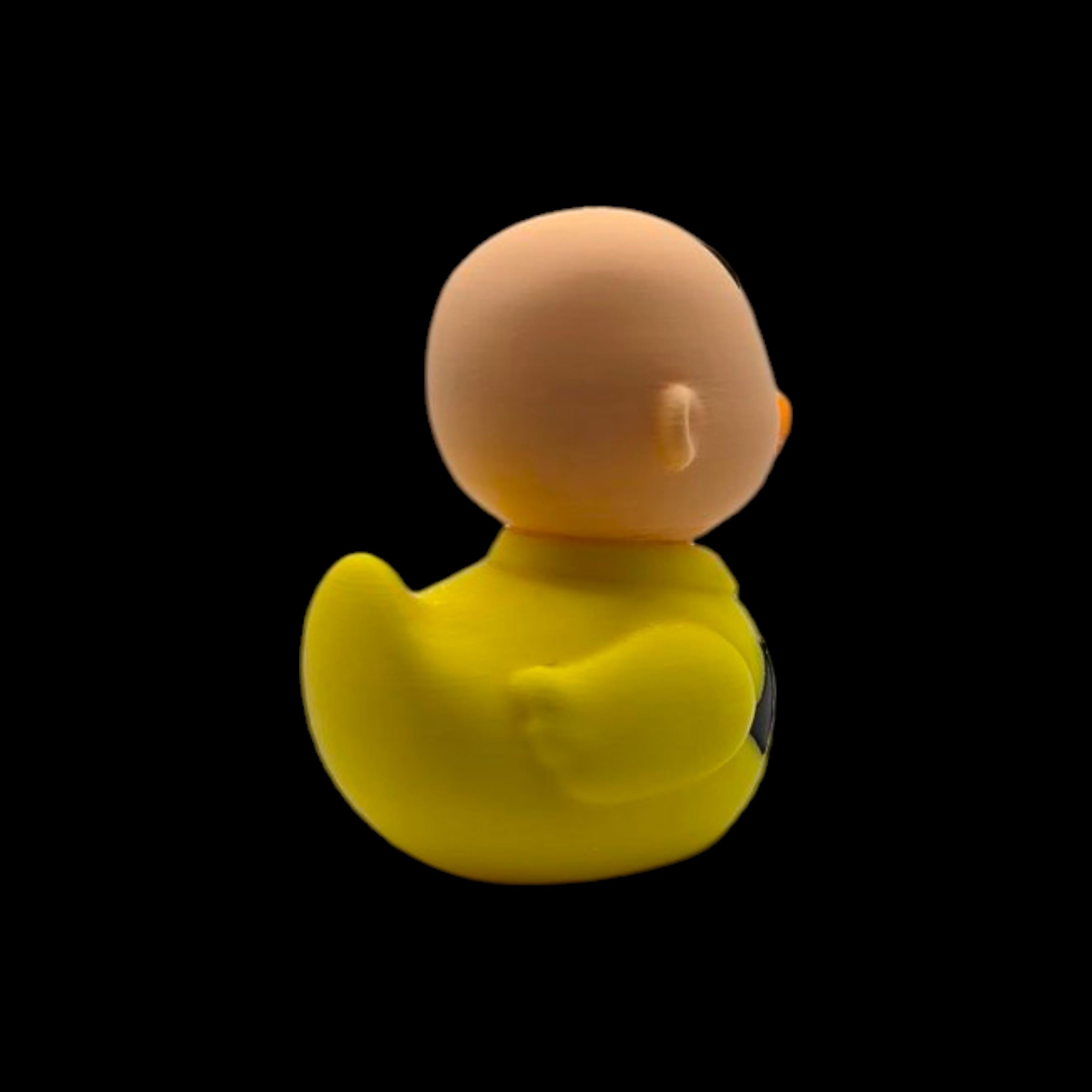 Charlie Brown Duck  Inspired Cartoon Character Collectible Figure Desk Decor Yellow & Black