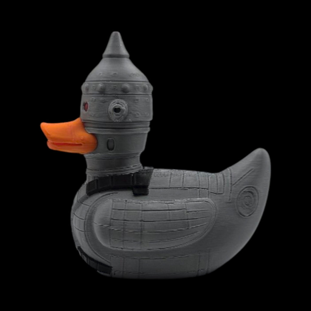 IG-11 Duck Bounty Hunter Inspired Star Wars Character Statue Gray Metallic Robot Decoration Desktop Decor