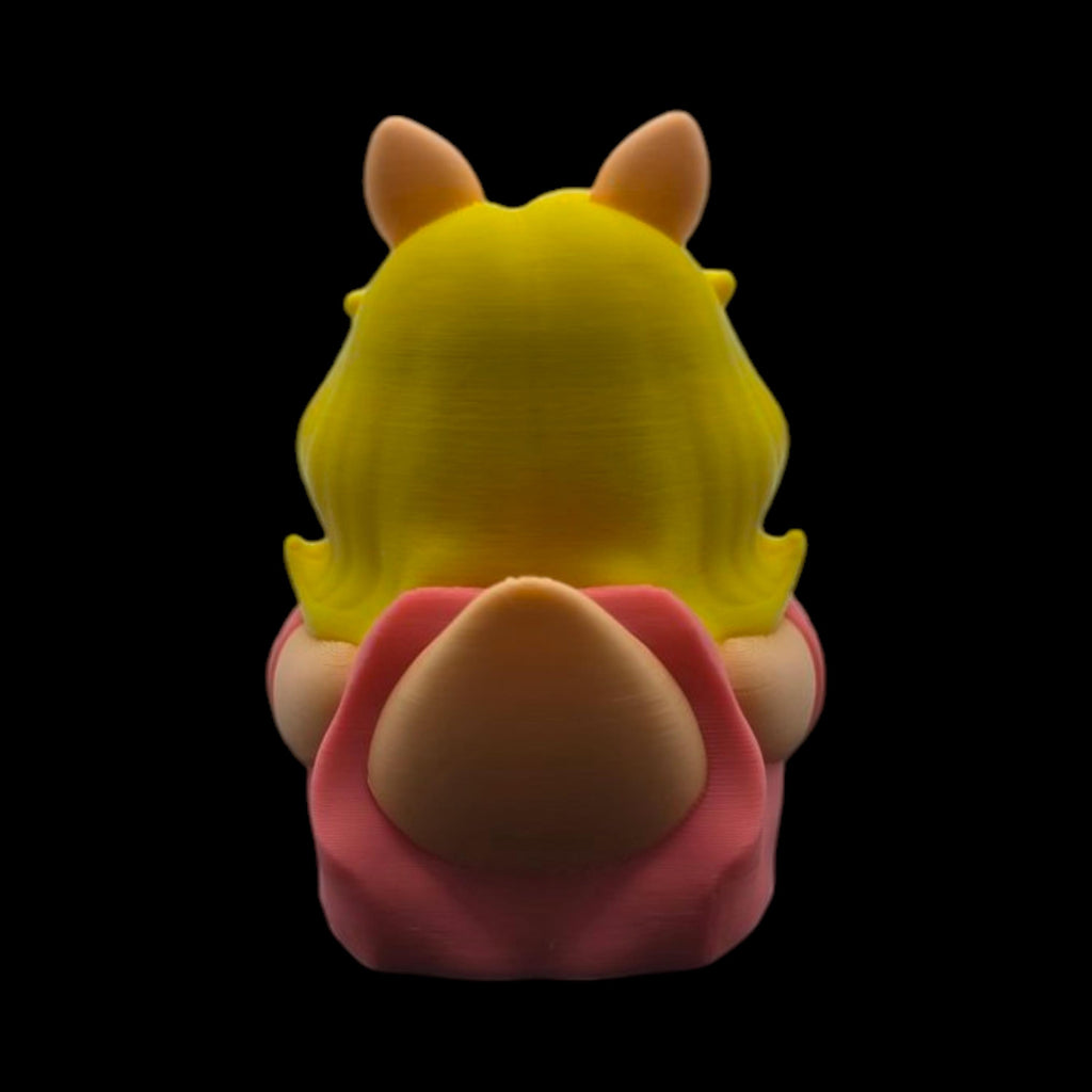 Inspired Miss Piggy Duck Muppet's 3d Printed Duck Figurine Collectible Character Statue