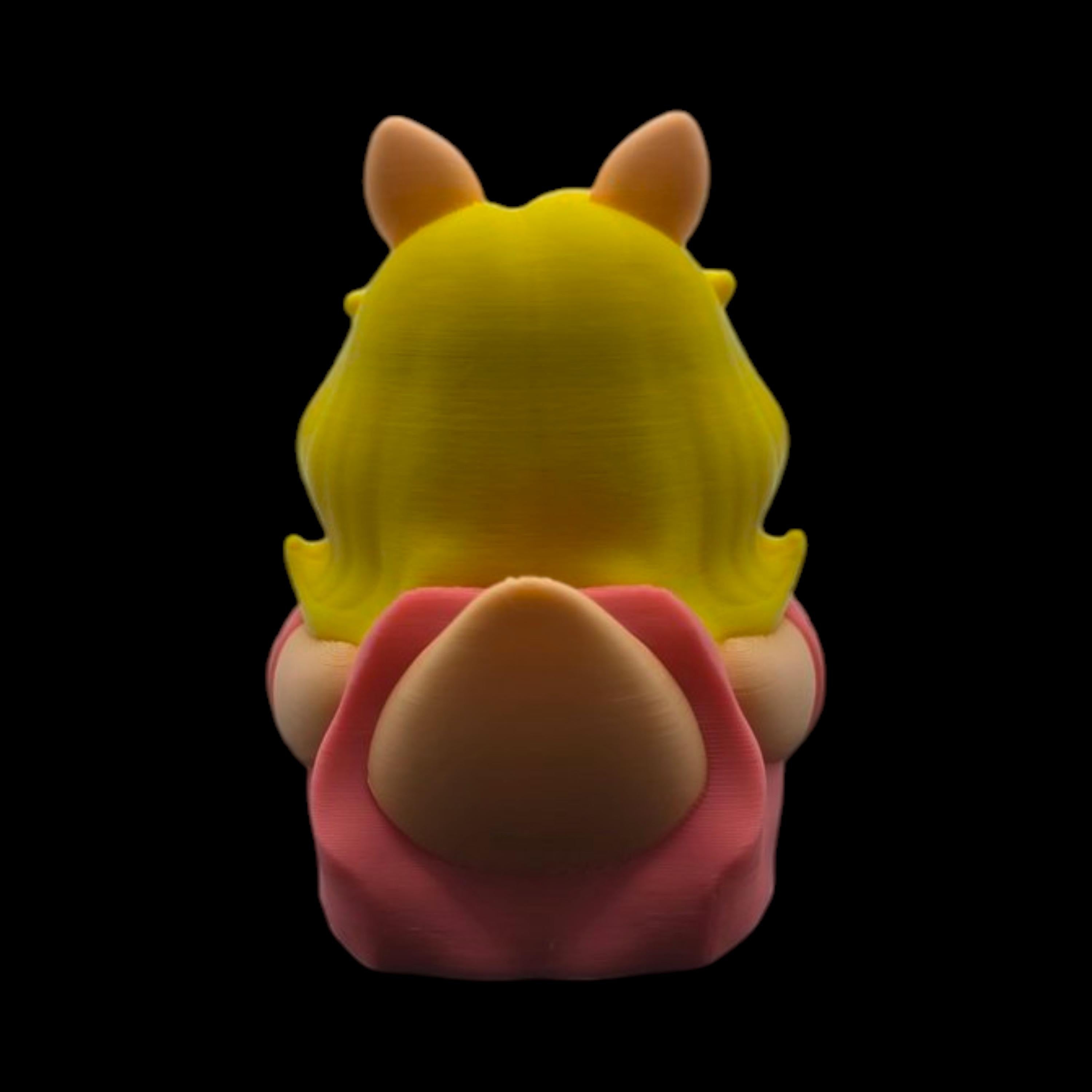 Inspired Miss Piggy Duck Muppet's 3d Printed Duck Figurine Collectible Character Statue