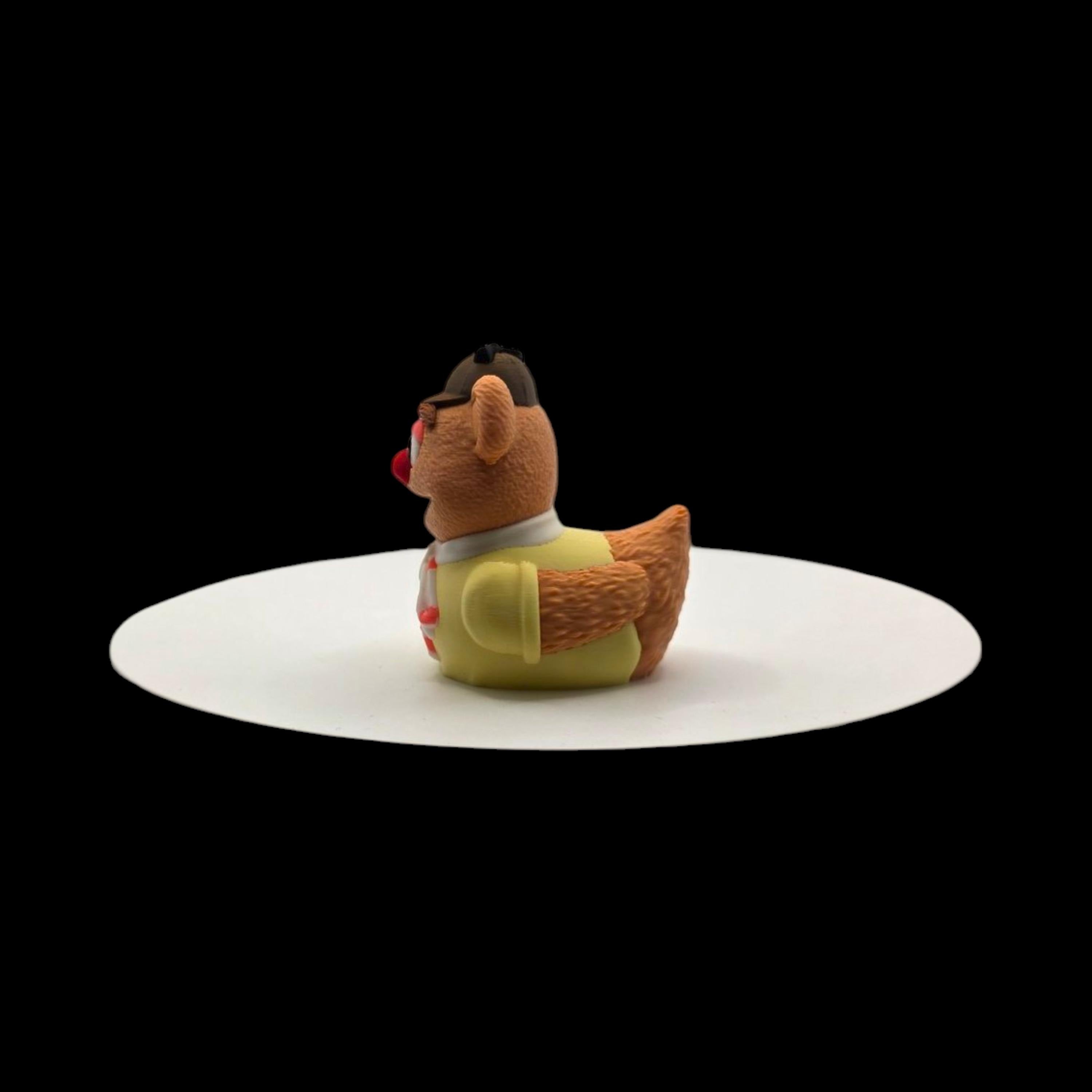 Fozzie Bear Duck Figurine Collectible Cartoon Character Display Decoration Desk Accessory Miniature Statue Novelty Gift Muppet Mashup Comedy