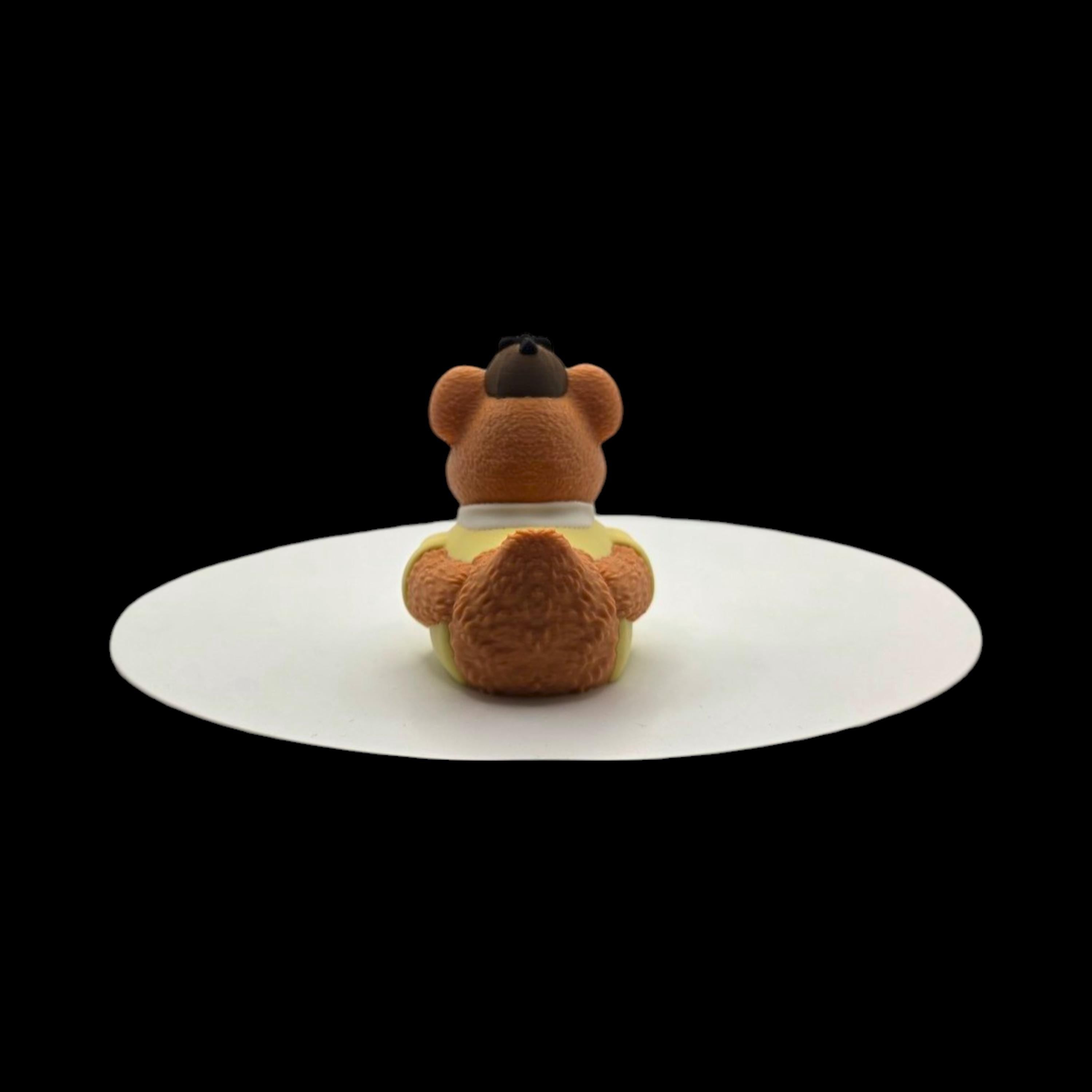 Fozzie Bear Duck Figurine Collectible Cartoon Character Display Decoration Desk Accessory Miniature Statue Novelty Gift Muppet Mashup Comedy