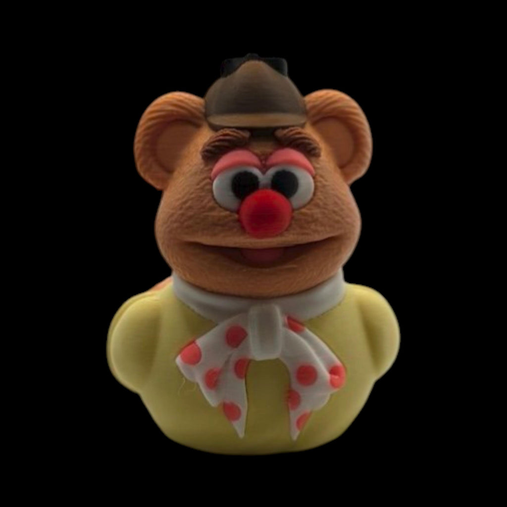 Fozzie Bear Duck Figurine Collectible Cartoon Character Display Decoration Desk Accessory Miniature Statue Novelty Gift Muppet Mashup Comedy