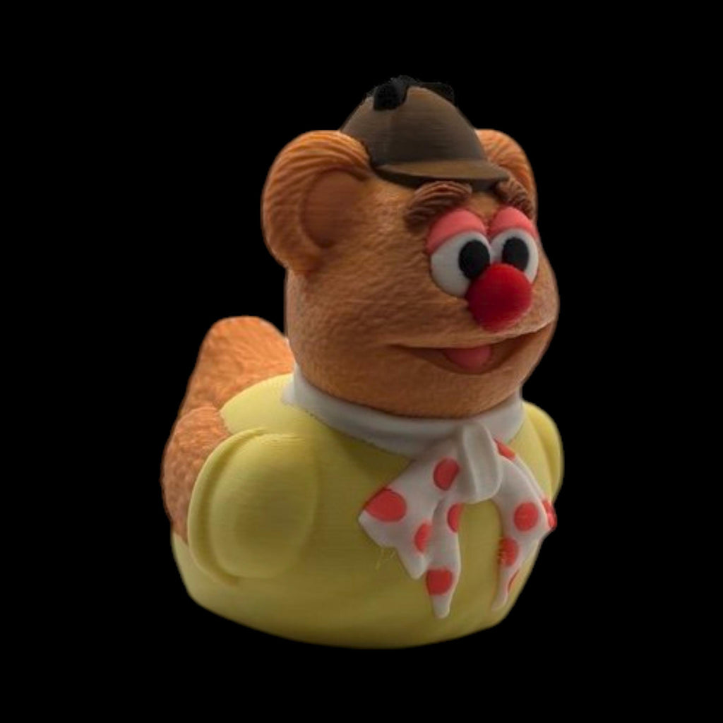 Fozzie Bear Duck Figurine Collectible Cartoon Character Display Decoration Desk Accessory Miniature Statue Novelty Gift Muppet Mashup Comedy