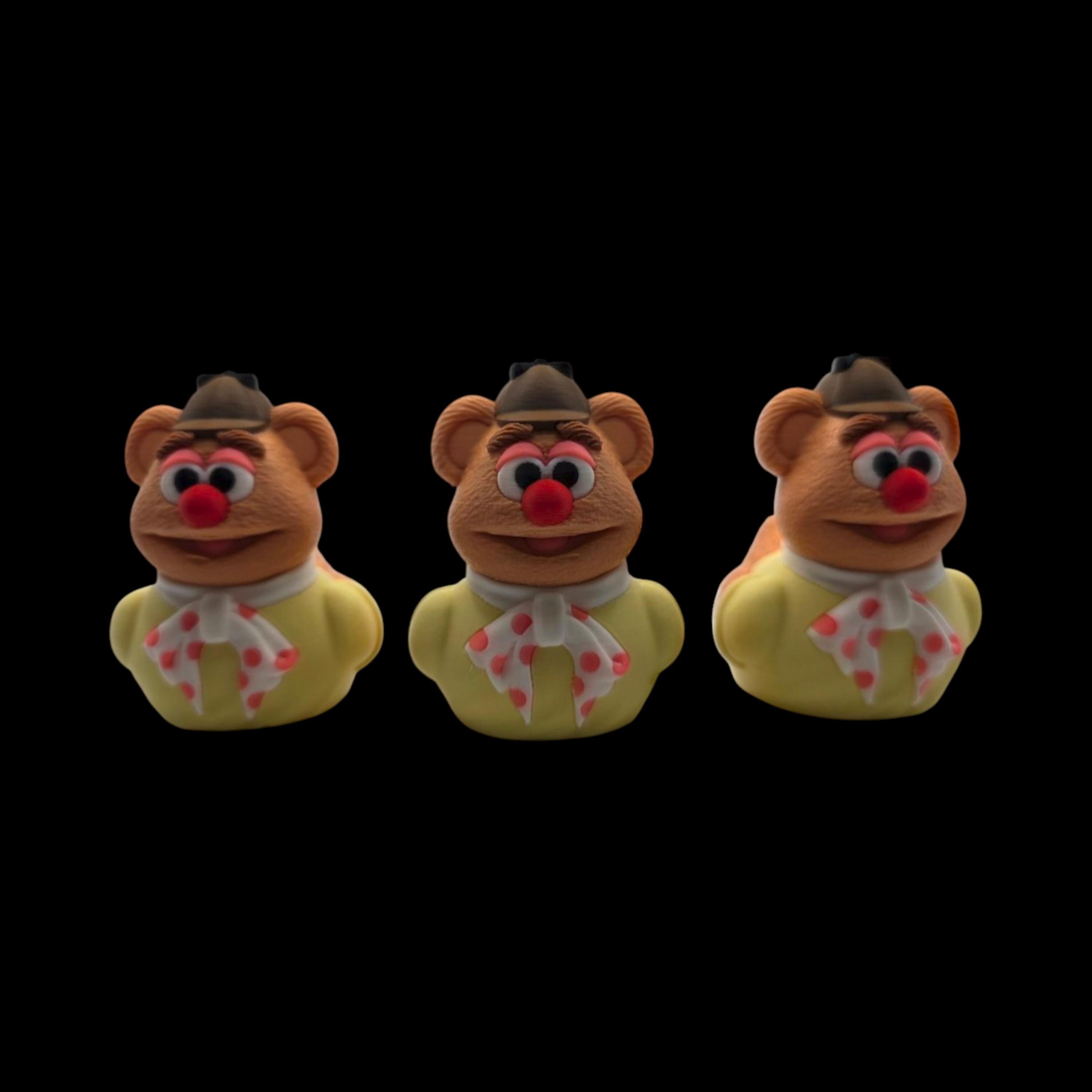 Fozzie Bear Duck Figurine Collectible Cartoon Character Display Decoration Desk Accessory Miniature Statue Novelty Gift Muppet Mashup Comedy