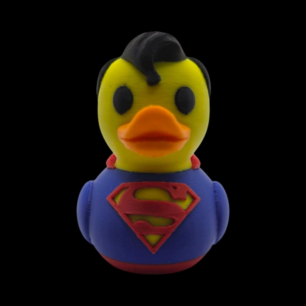 Inspired Superman Duck Collectible Superhero Fan  Comic Hero Dashboard Miniature Jeep Ducking Novelty