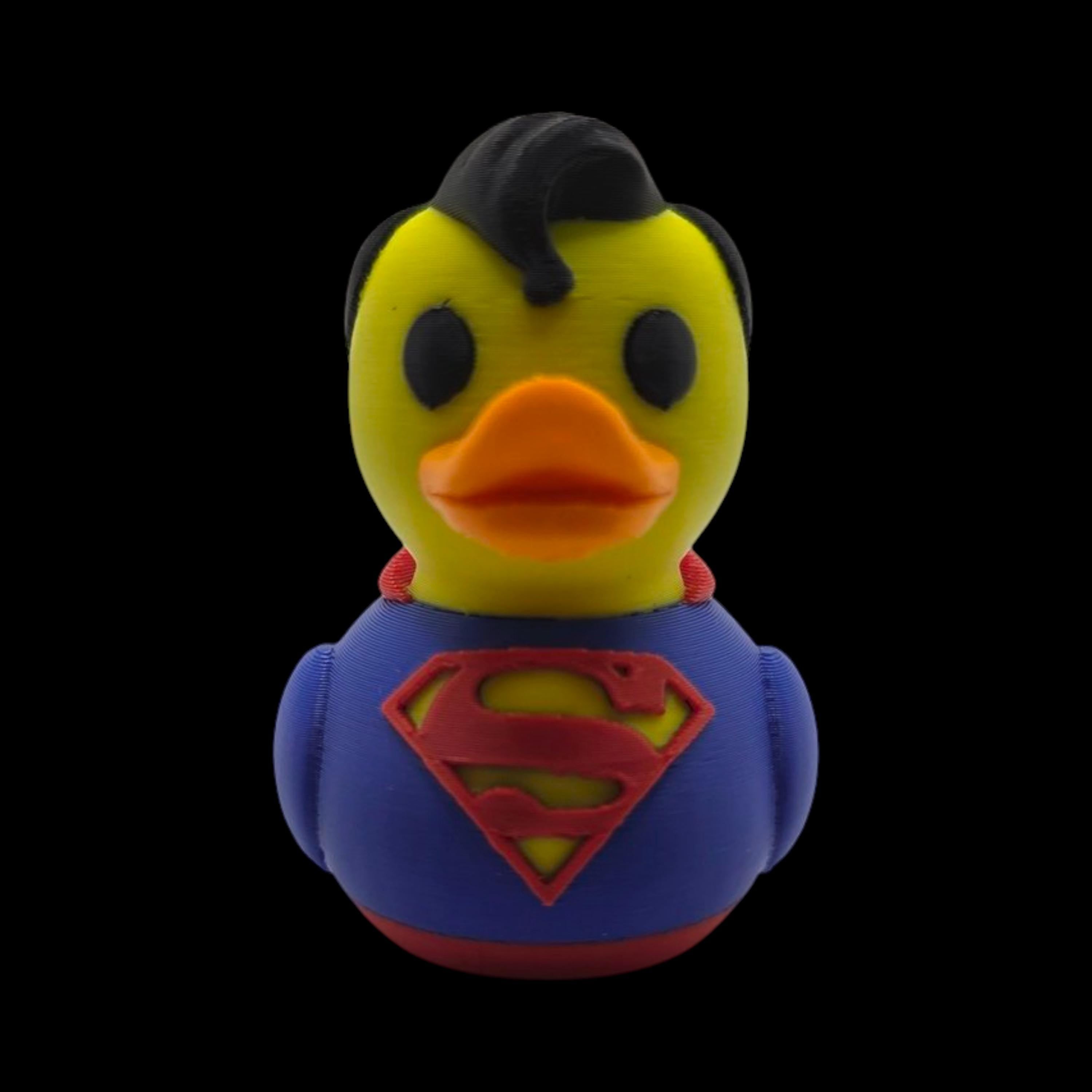Inspired Superman Duck Collectible Superhero Fan  Comic Hero Dashboard Miniature Jeep Ducking Novelty