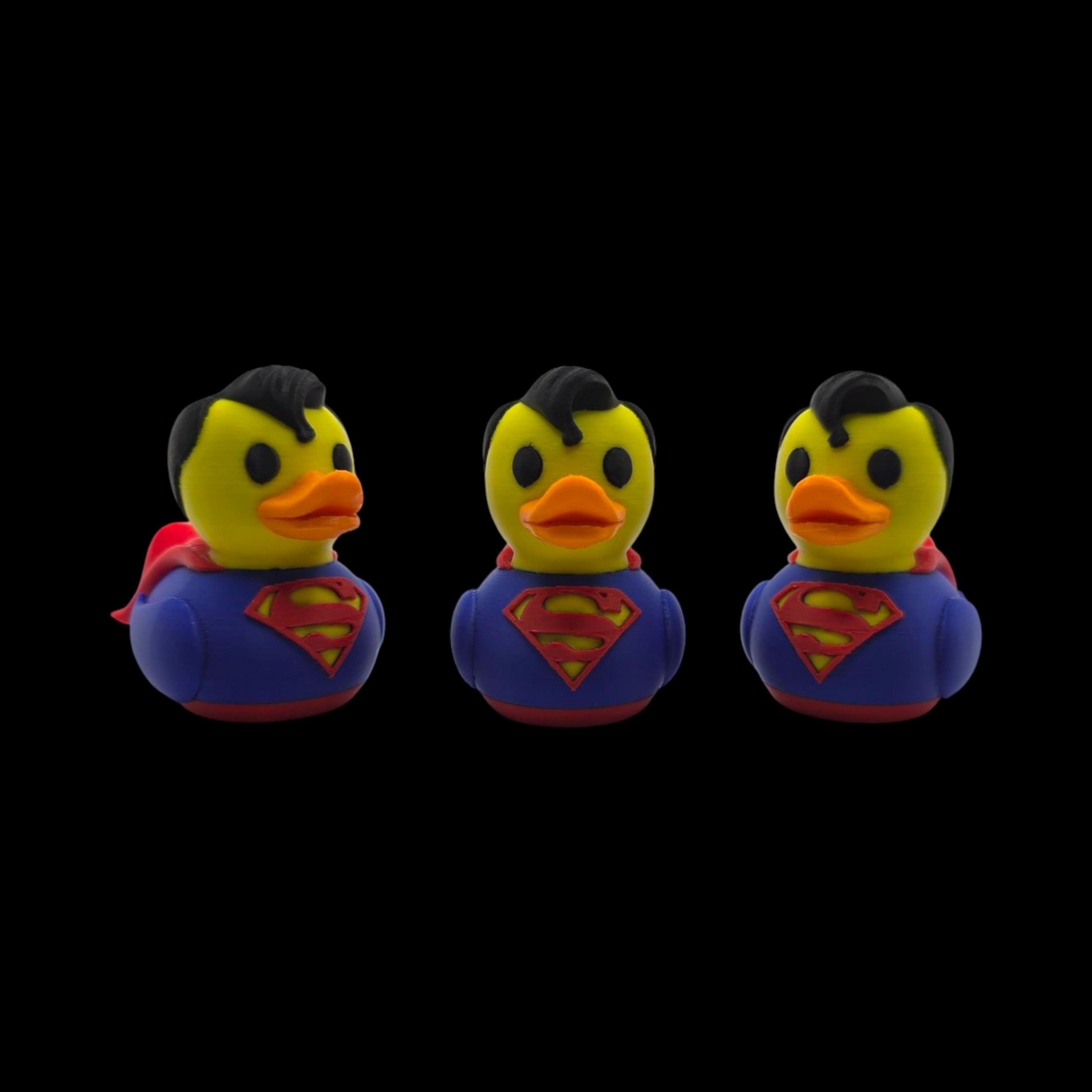 Inspired Superman Duck Collectible Superhero Fan  Comic Hero Dashboard Miniature Jeep Ducking Novelty
