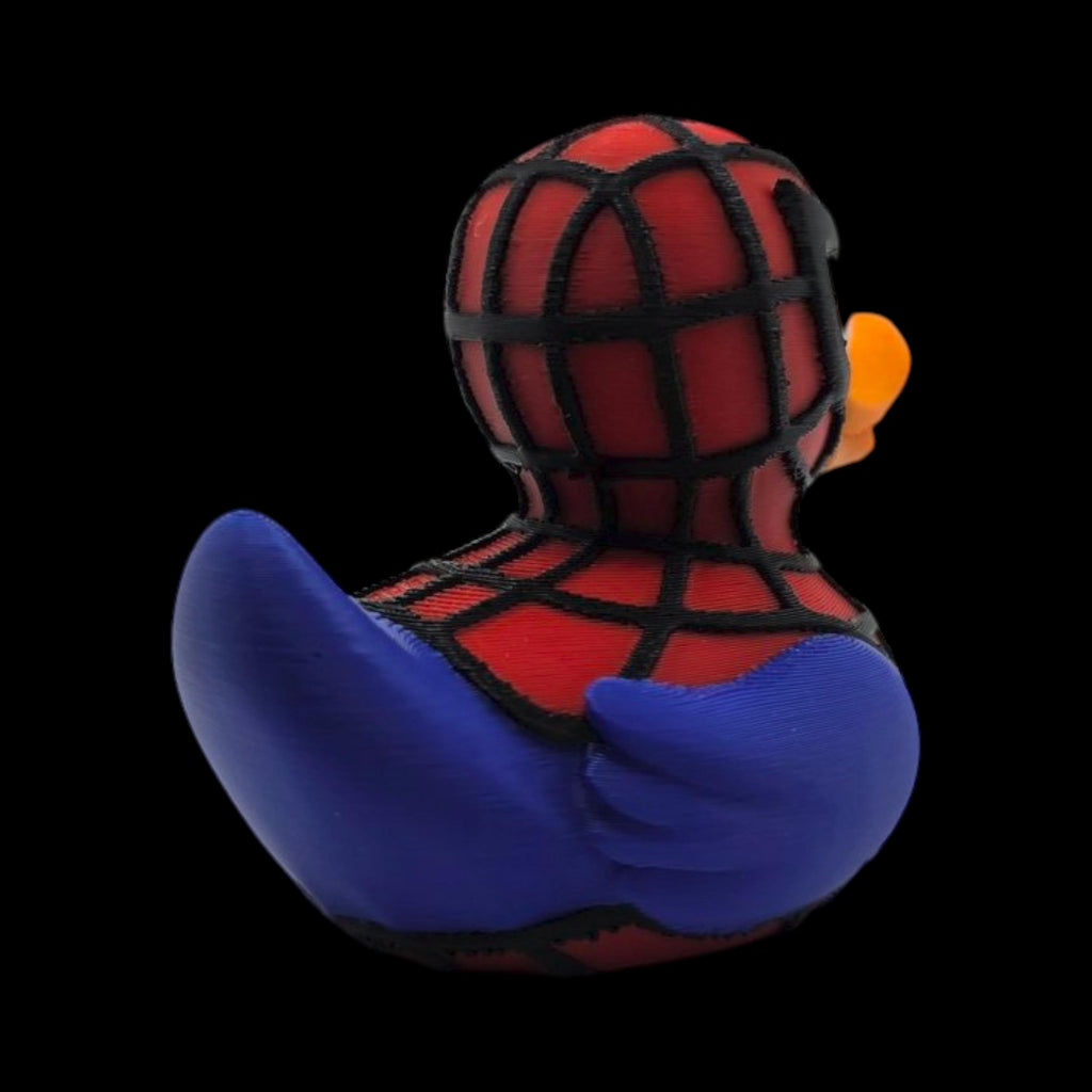 Spider-man Inspired Duck Figurine Collectible Superhero Display Marvel Memorabilia Comic Character