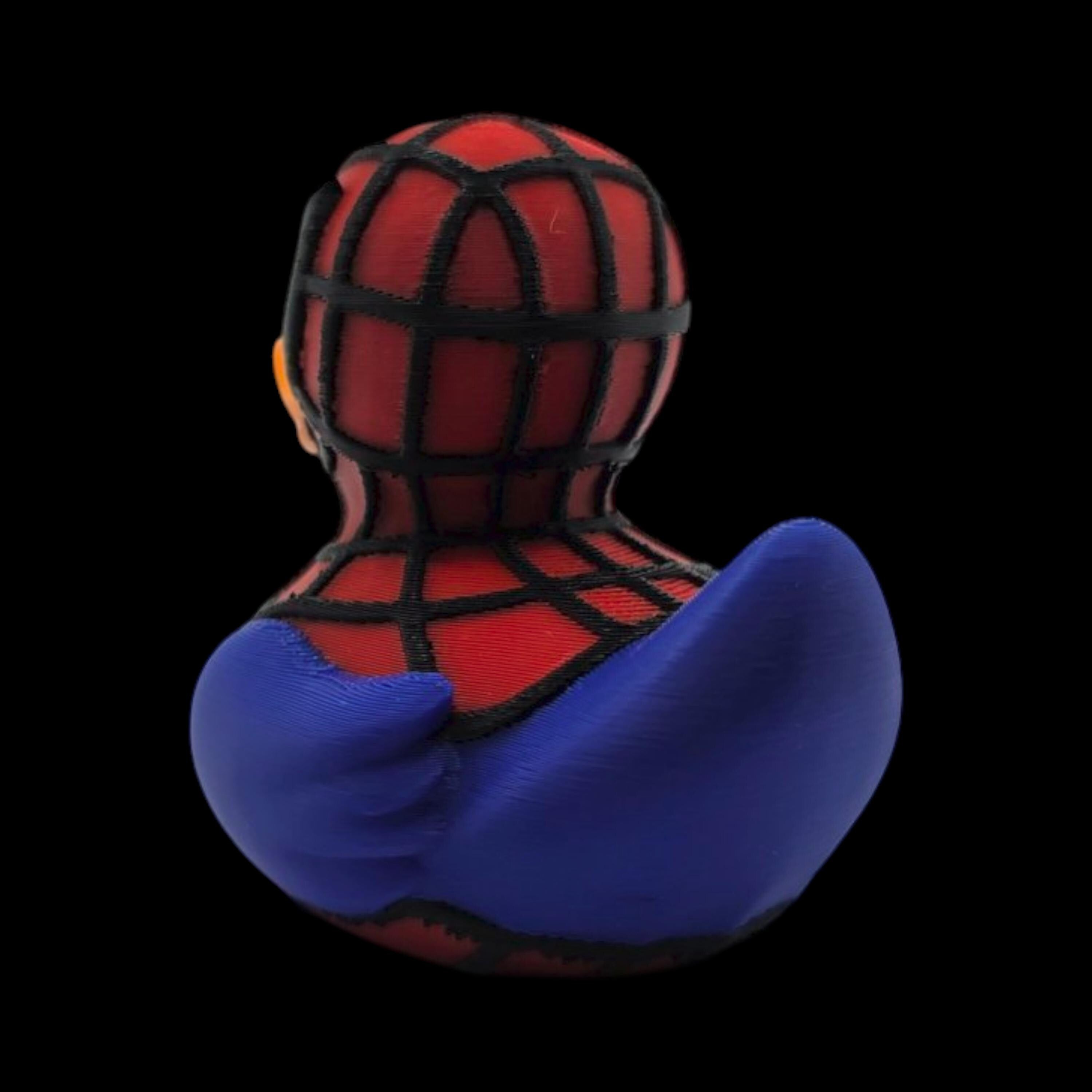 Spider-man Inspired Duck Figurine Collectible Superhero Display Marvel Memorabilia Comic Character