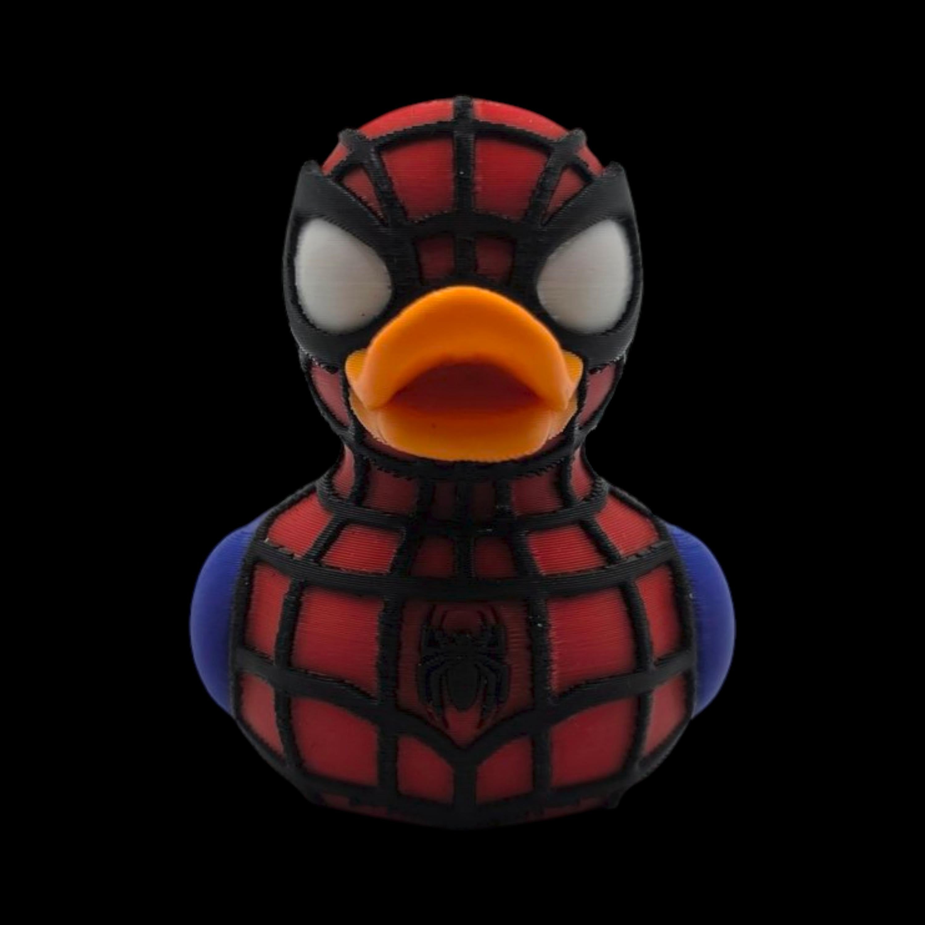 Spider-man Inspired Duck Figurine Collectible Superhero Display Marvel Memorabilia Comic Character