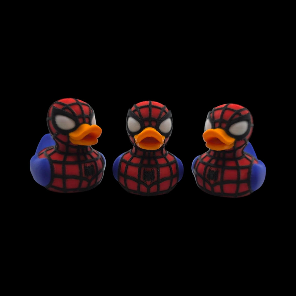Spider-man Inspired Duck Figurine Collectible Superhero Display Marvel Memorabilia Comic Character