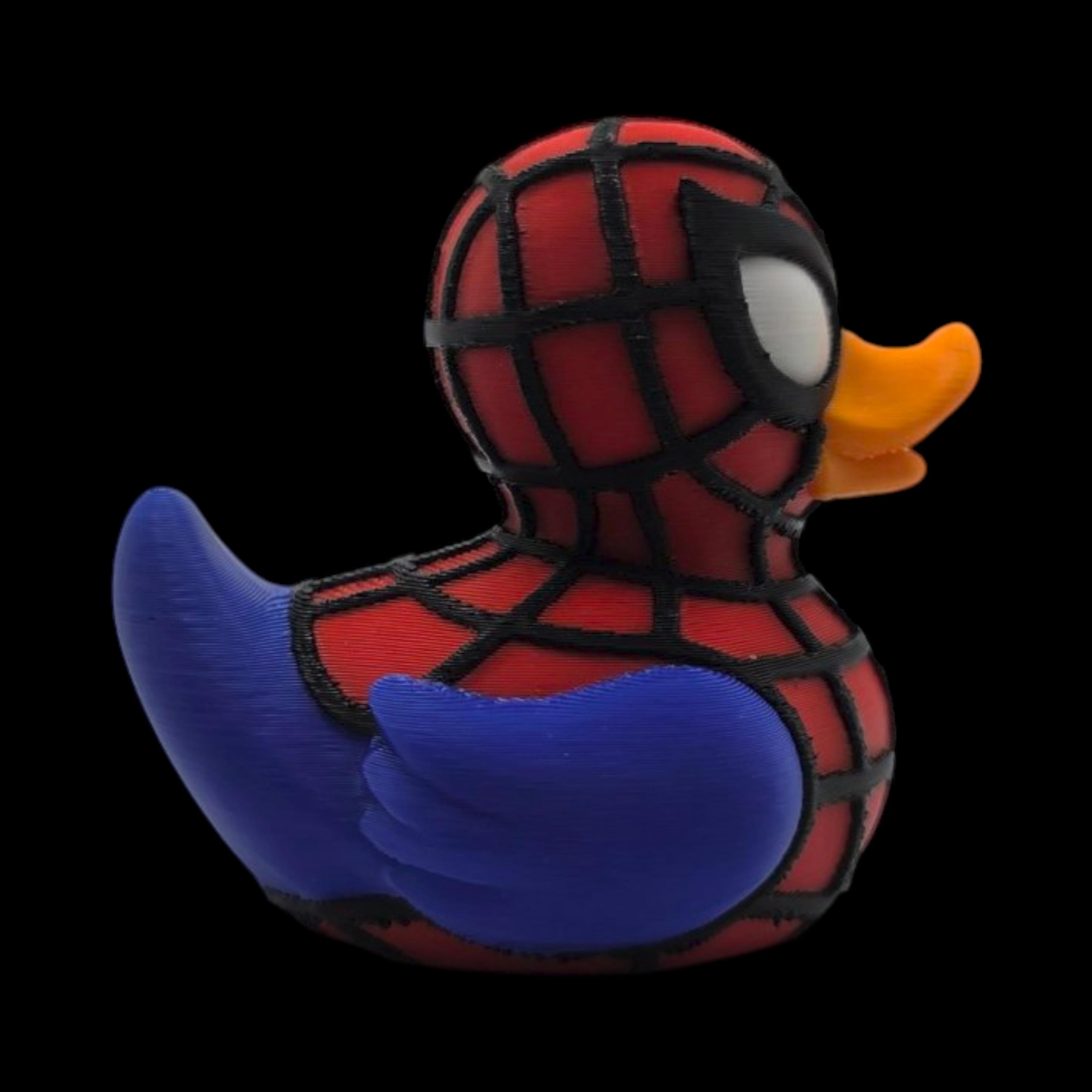 Spider-man Inspired Duck Figurine Collectible Superhero Display Marvel Memorabilia Comic Character