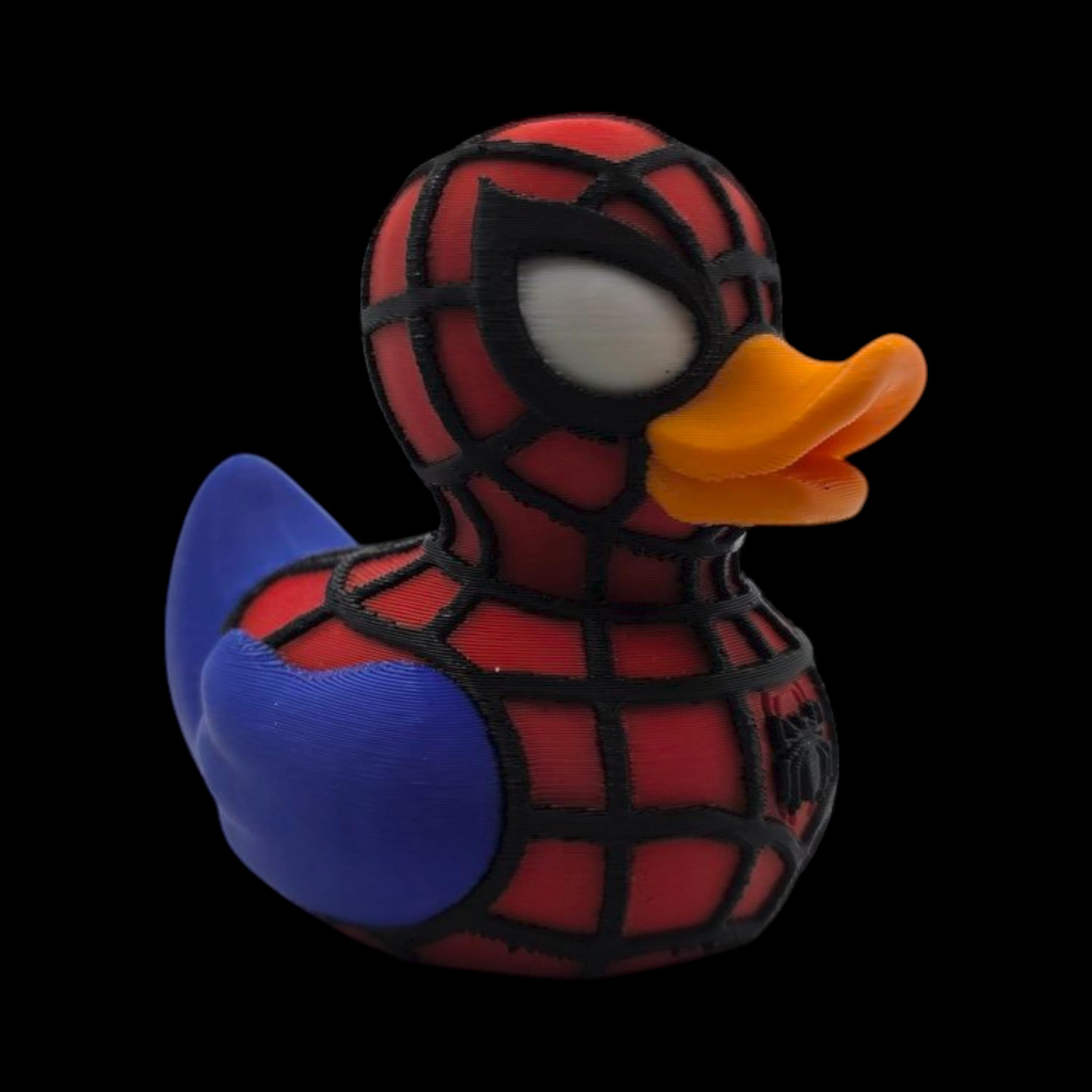 Spider-man Inspired Duck Figurine Collectible Superhero Display Marvel Memorabilia Comic Character
