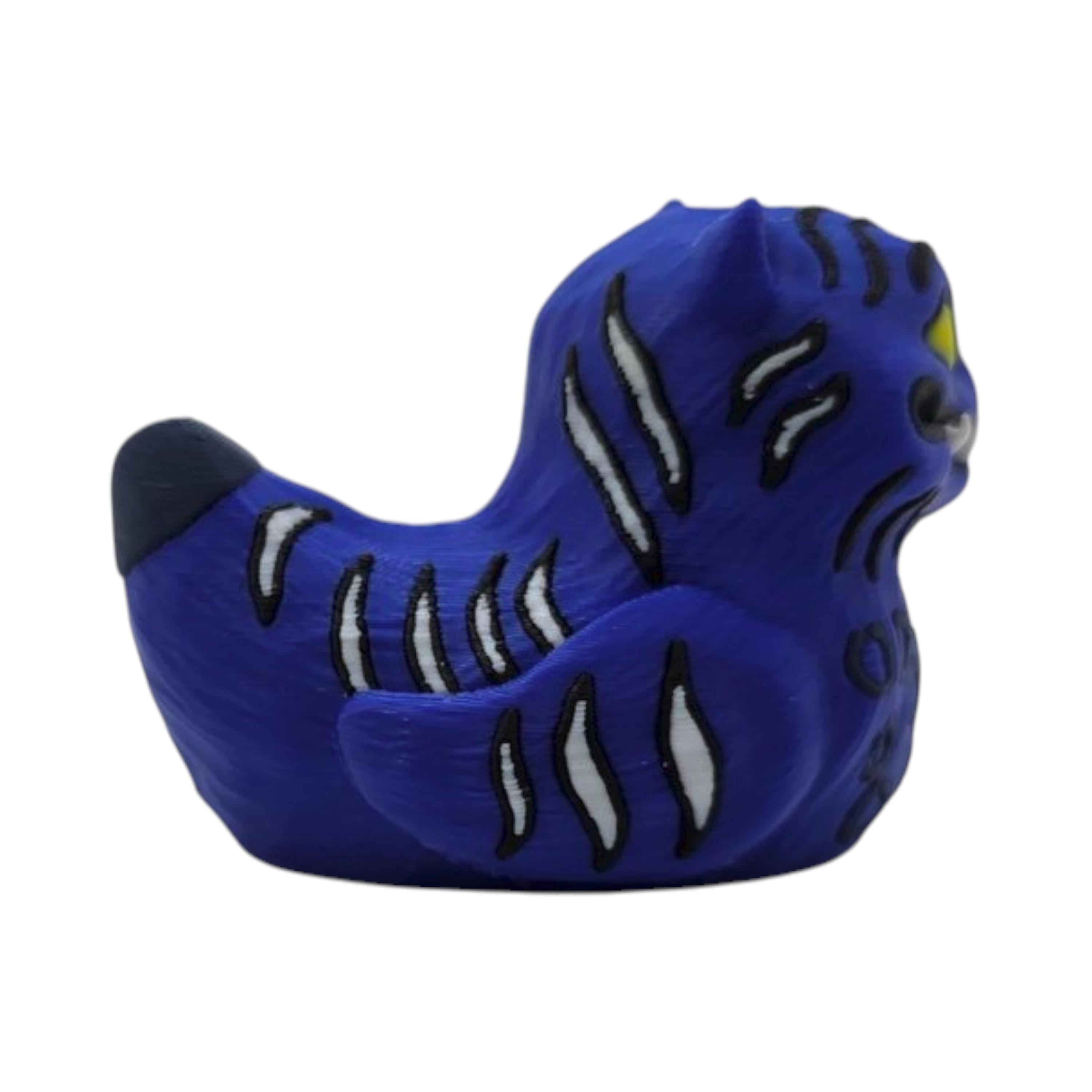 Inspired Blue Derp Tiger Duck  Desk Accessory  Kpop Fan Collectible Statue Jeep Duck Shelf Display Novelty