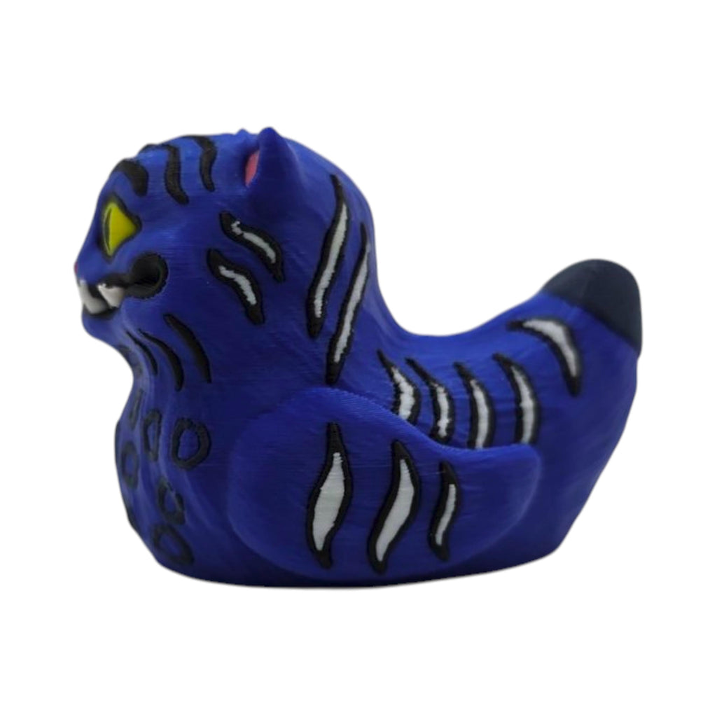 Inspired Blue Derp Tiger Duck  Desk Accessory  Kpop Fan Collectible Statue Jeep Duck Shelf Display Novelty