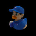 Desk Buddy Office Decoration Postal Worker Duck Figurine Mail Carrier Theme 3D Printed Collectible Blue Uniform Cap Design Mail Bag Details Premium PLA Plastic Construction Appreciation Gift Thank You Present Green Eyes Orange Bill Custom