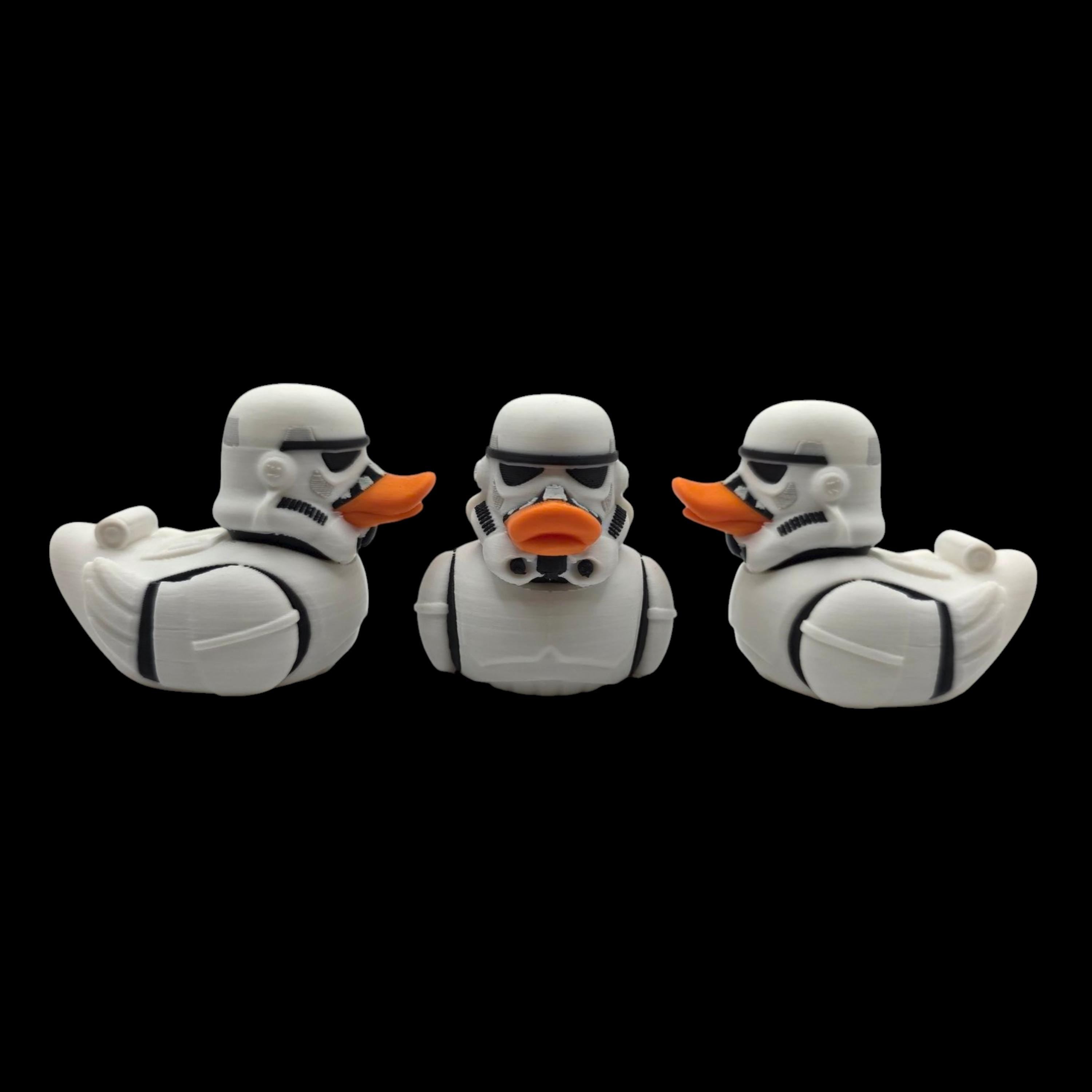 Stormtrooper Inspired Duck Collectible Figurine Star Wars Fan  Geek Desk Toy Shelf Display Office Decoration Sci