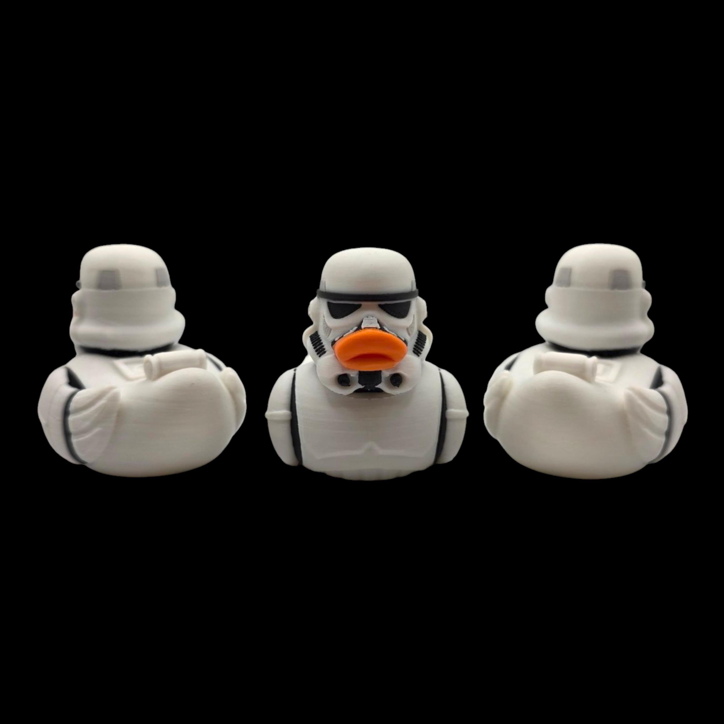 Stormtrooper Inspired Duck Collectible Figurine Star Wars Fan  Geek Desk Toy Shelf Display Office Decoration Sci