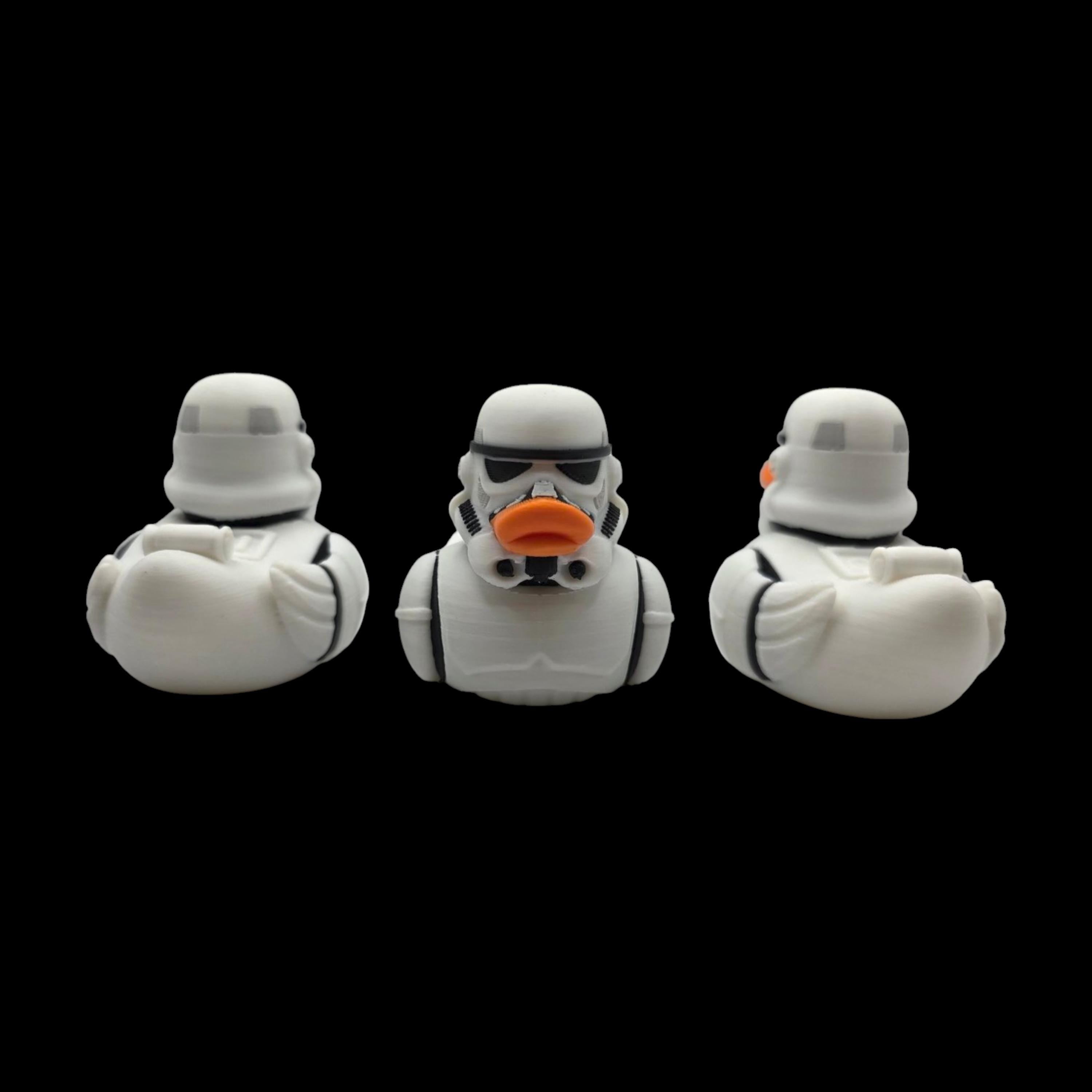 Stormtrooper Inspired Duck Collectible Figurine Star Wars Fan  Geek Desk Toy Shelf Display Office Decoration Sci